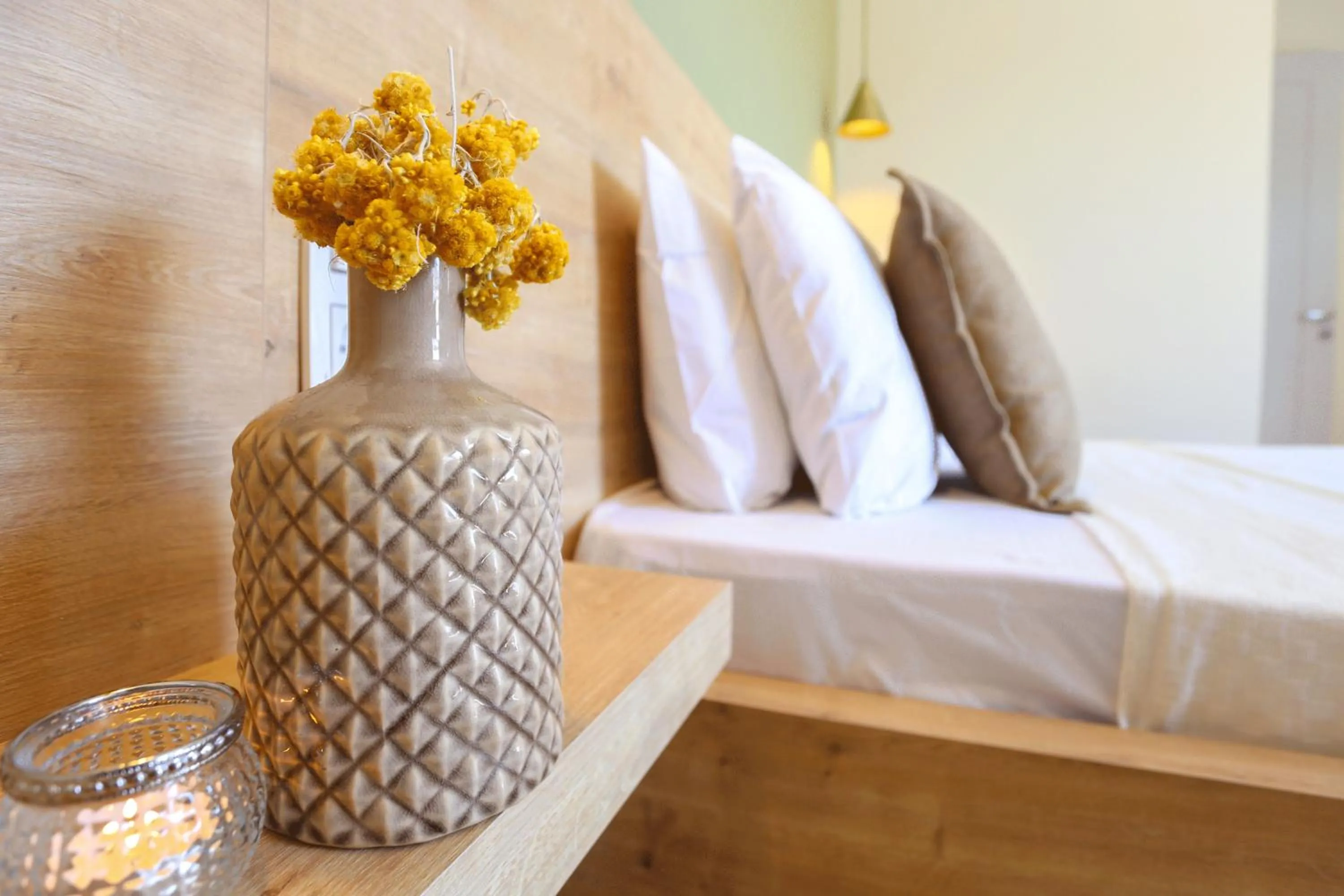 Bed in Kaktus Suites