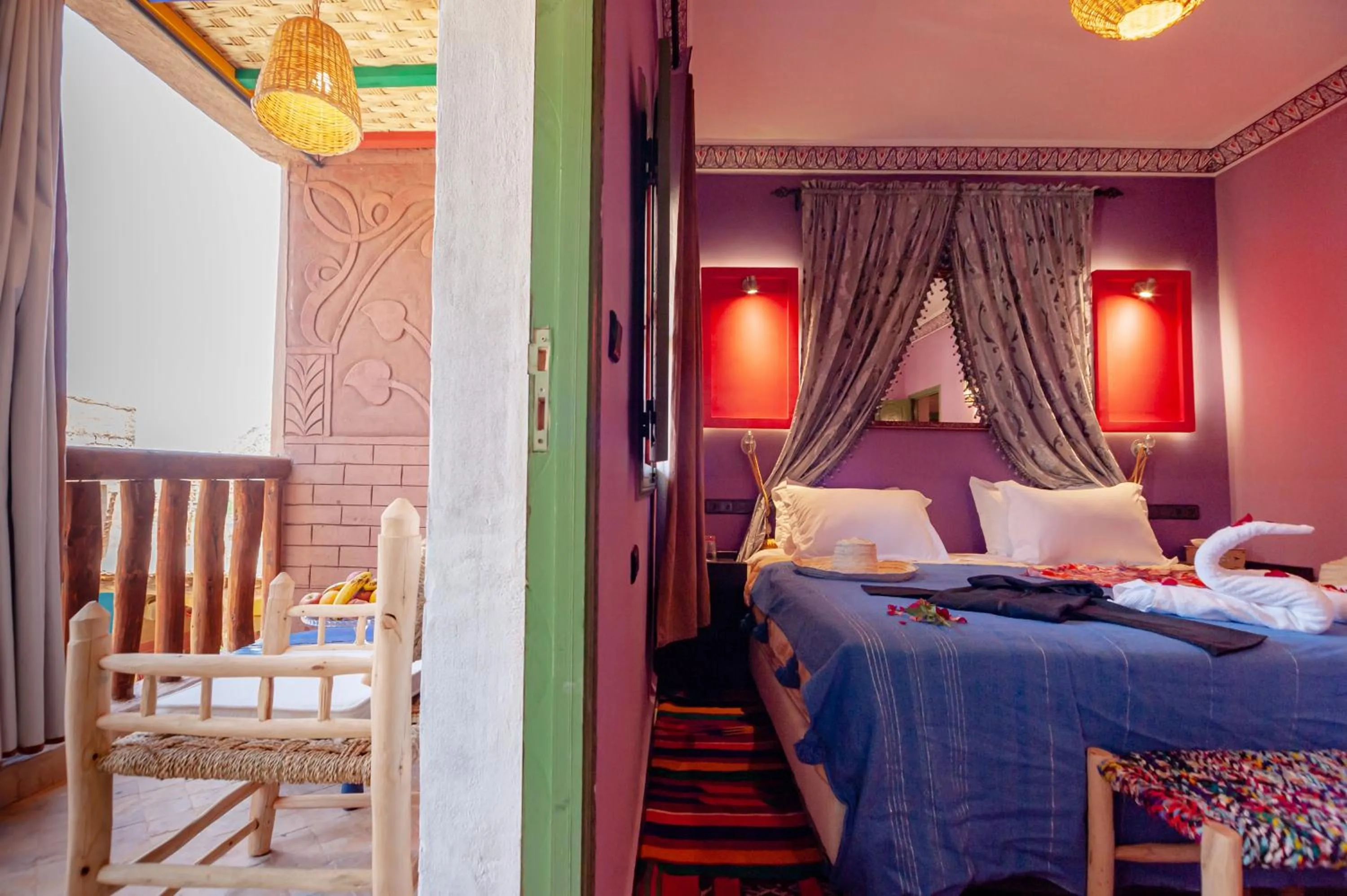 Bed in Smile House Imlil