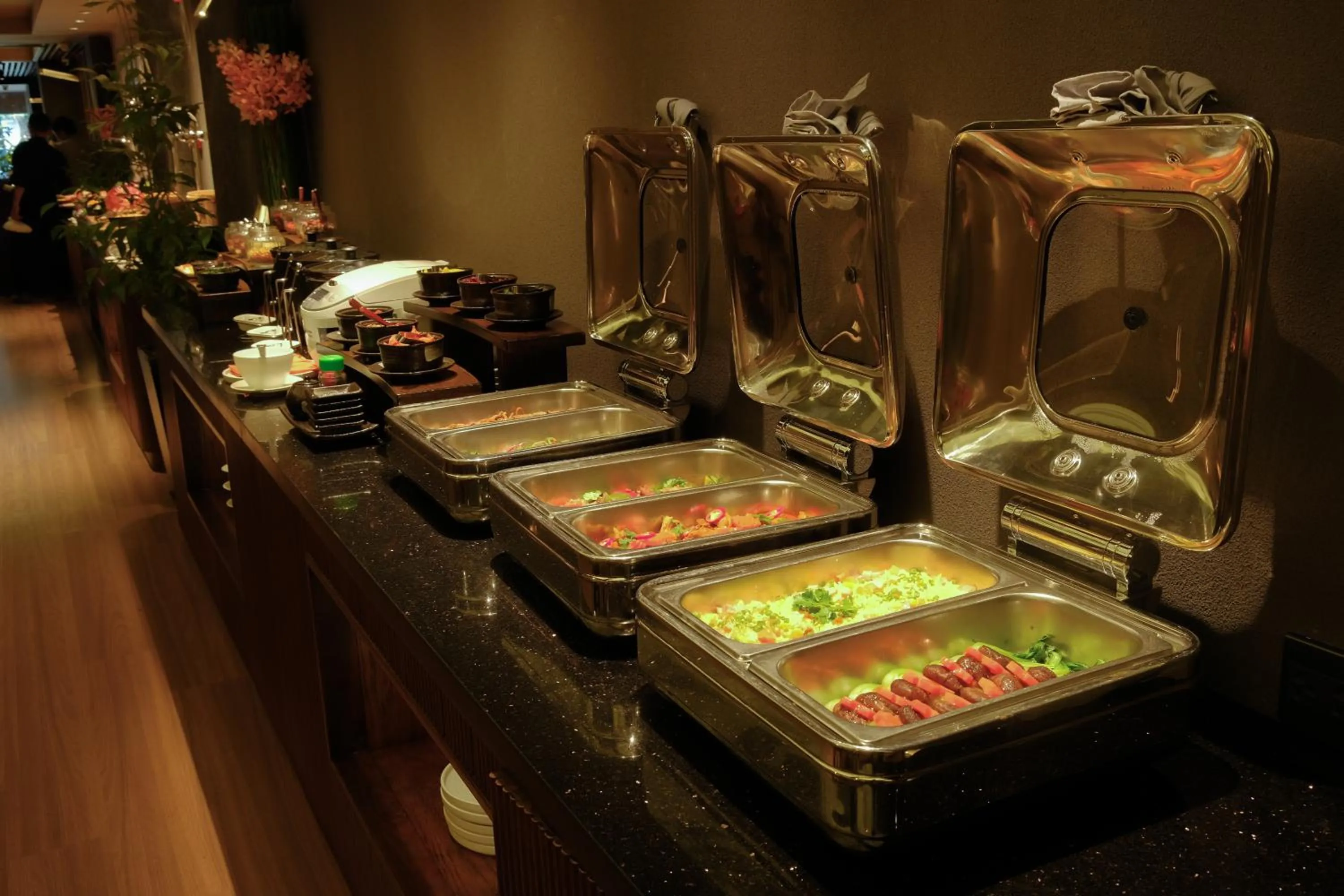 Buffet breakfast in Silverland Sakyo Hotel