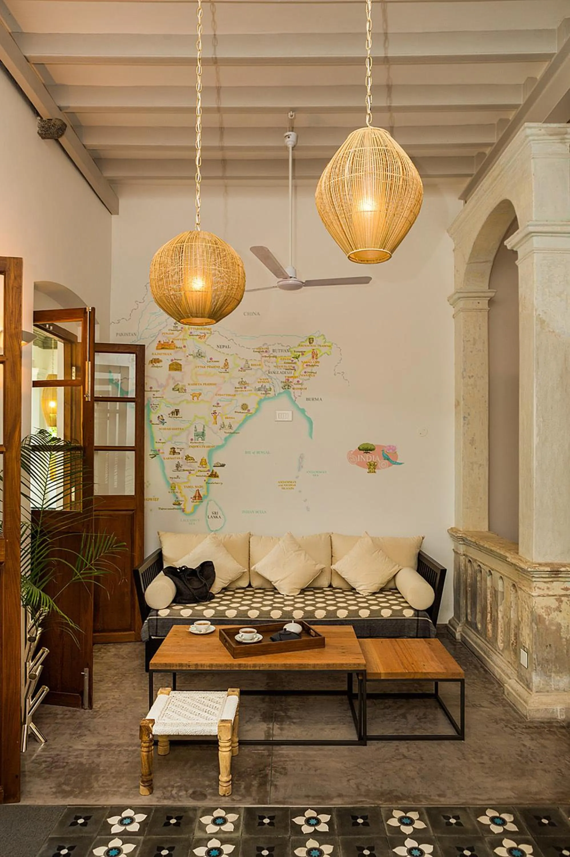 Seating area in La Villa