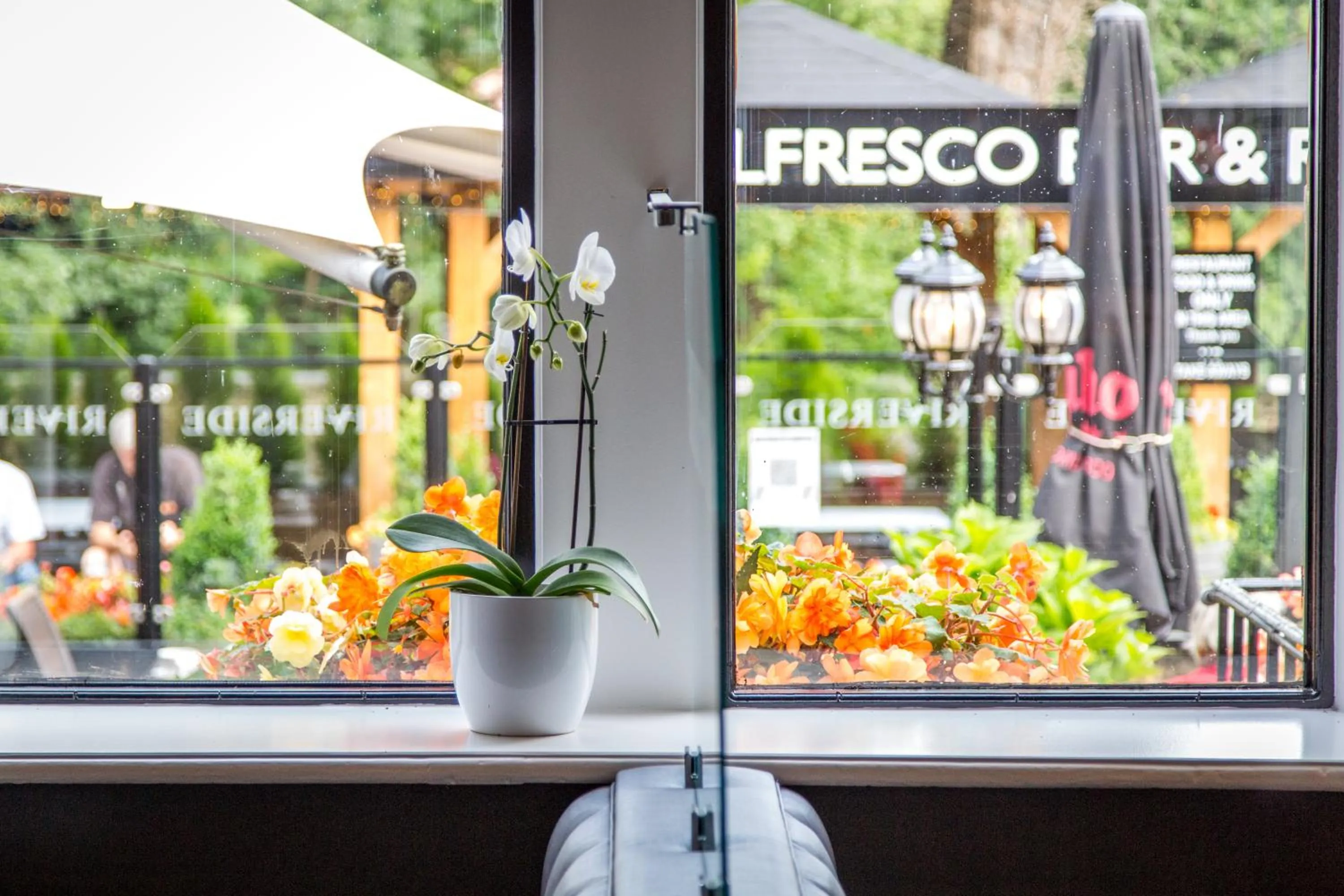 Garden view in Ilkley Riverside Hotel