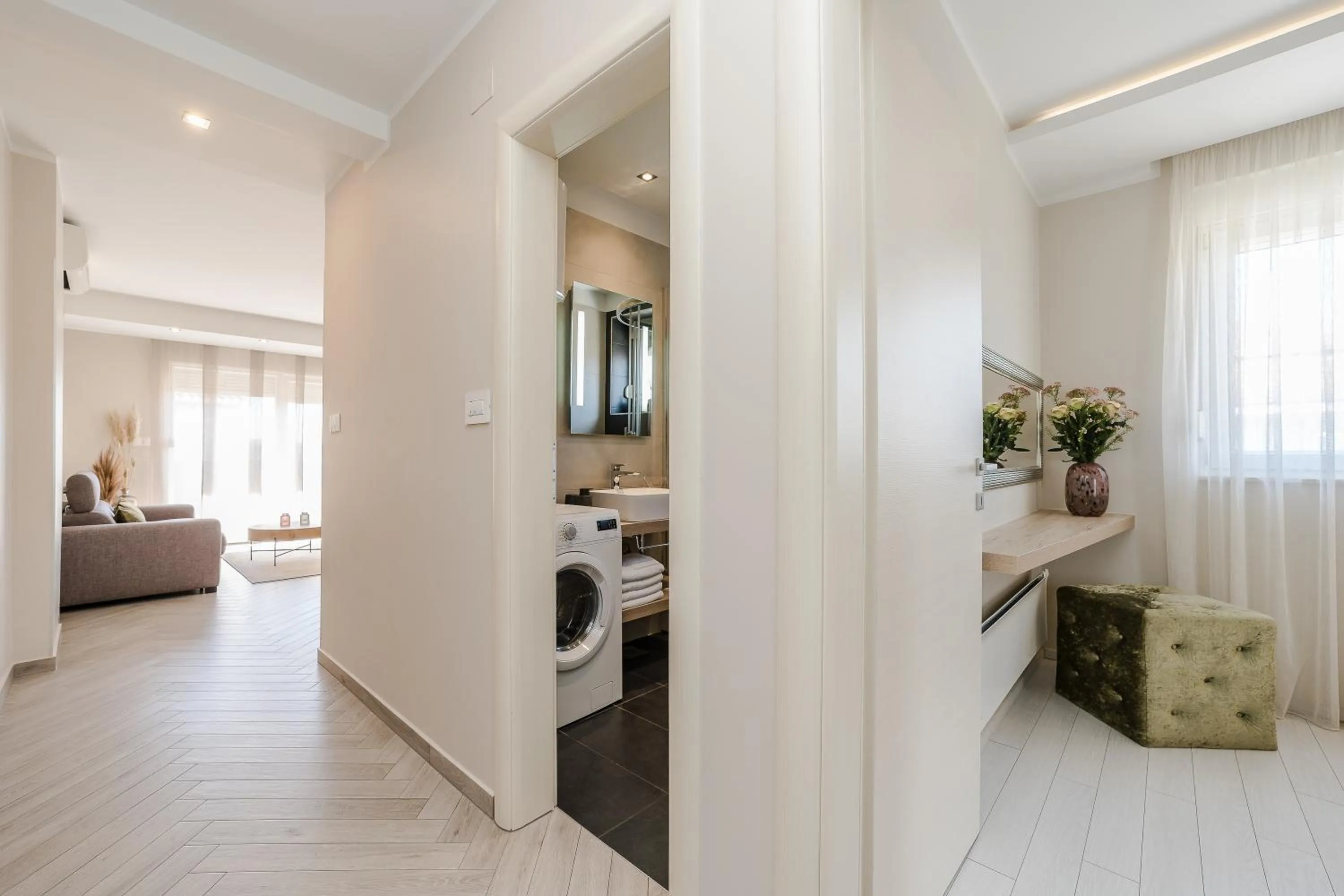 Bathroom, Bed in Villa Karla