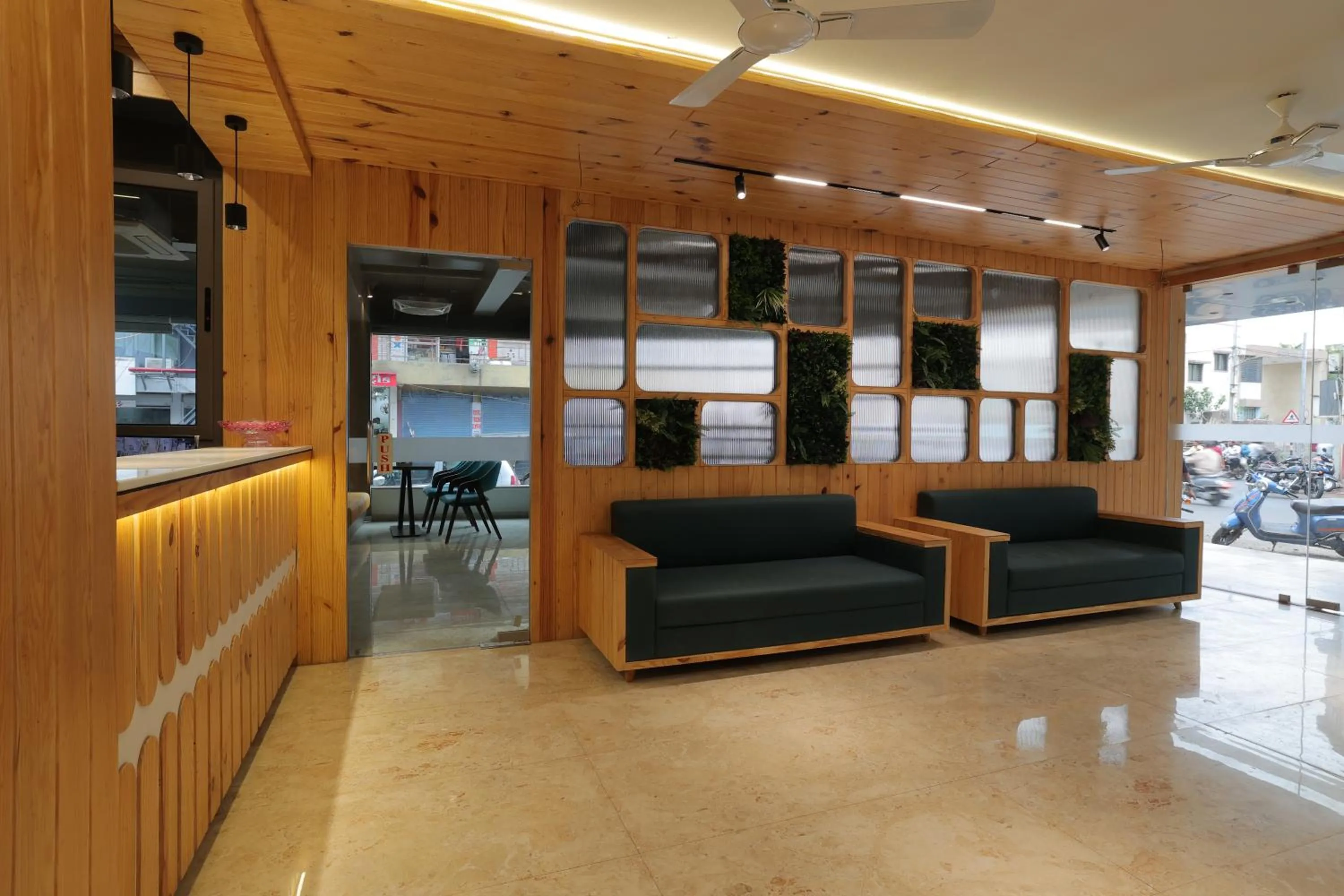 Seating area in Hotel Shayan Inn