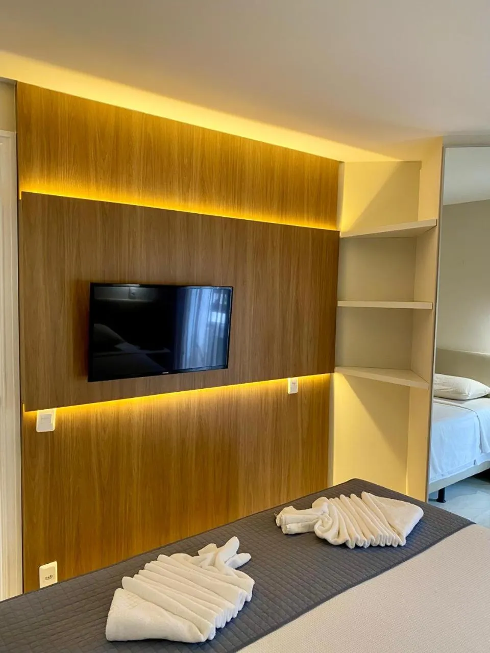 Bed in Jatiuca Suítes Resort FLAT