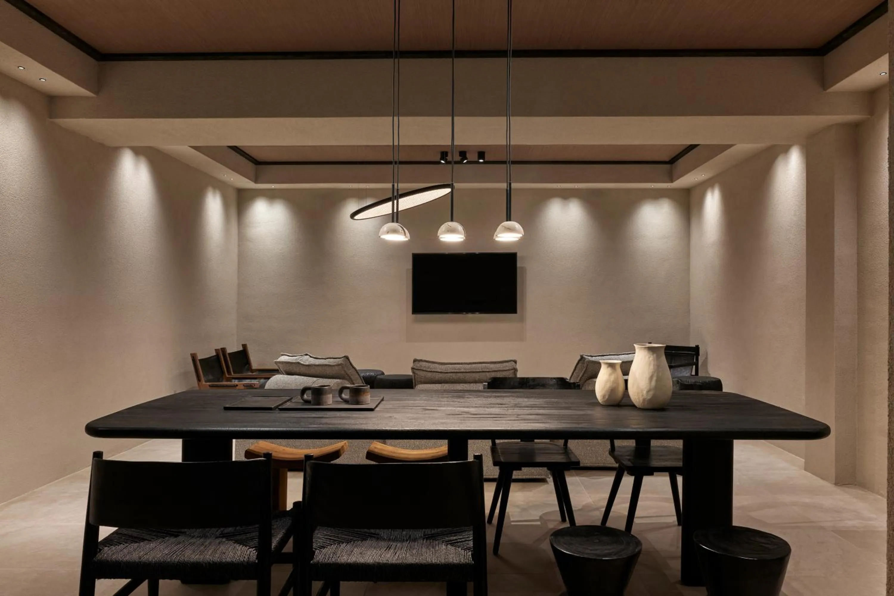 Communal lounge/ TV room in Alaso Design Suites