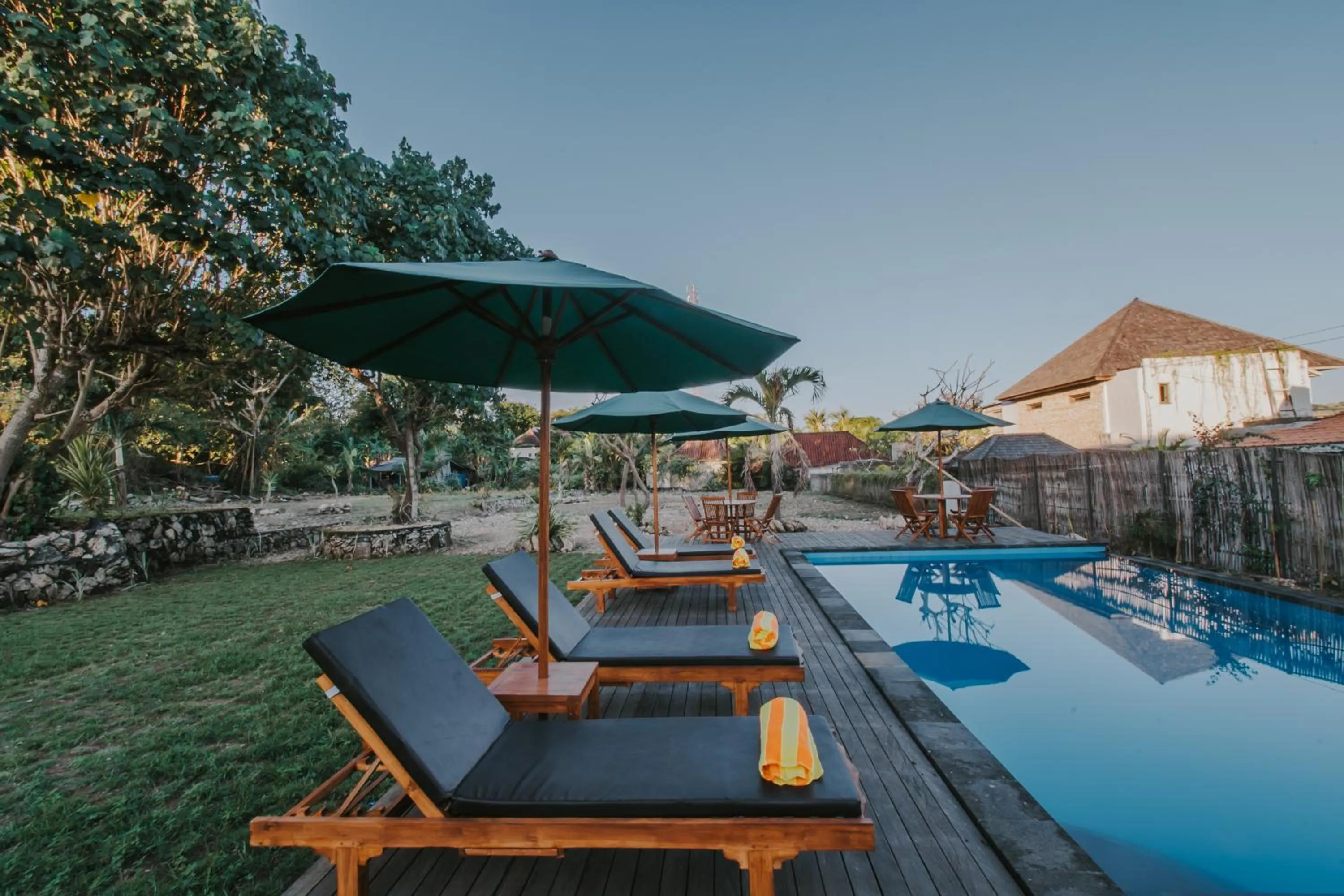 Pool view in Paluh Beach Huts