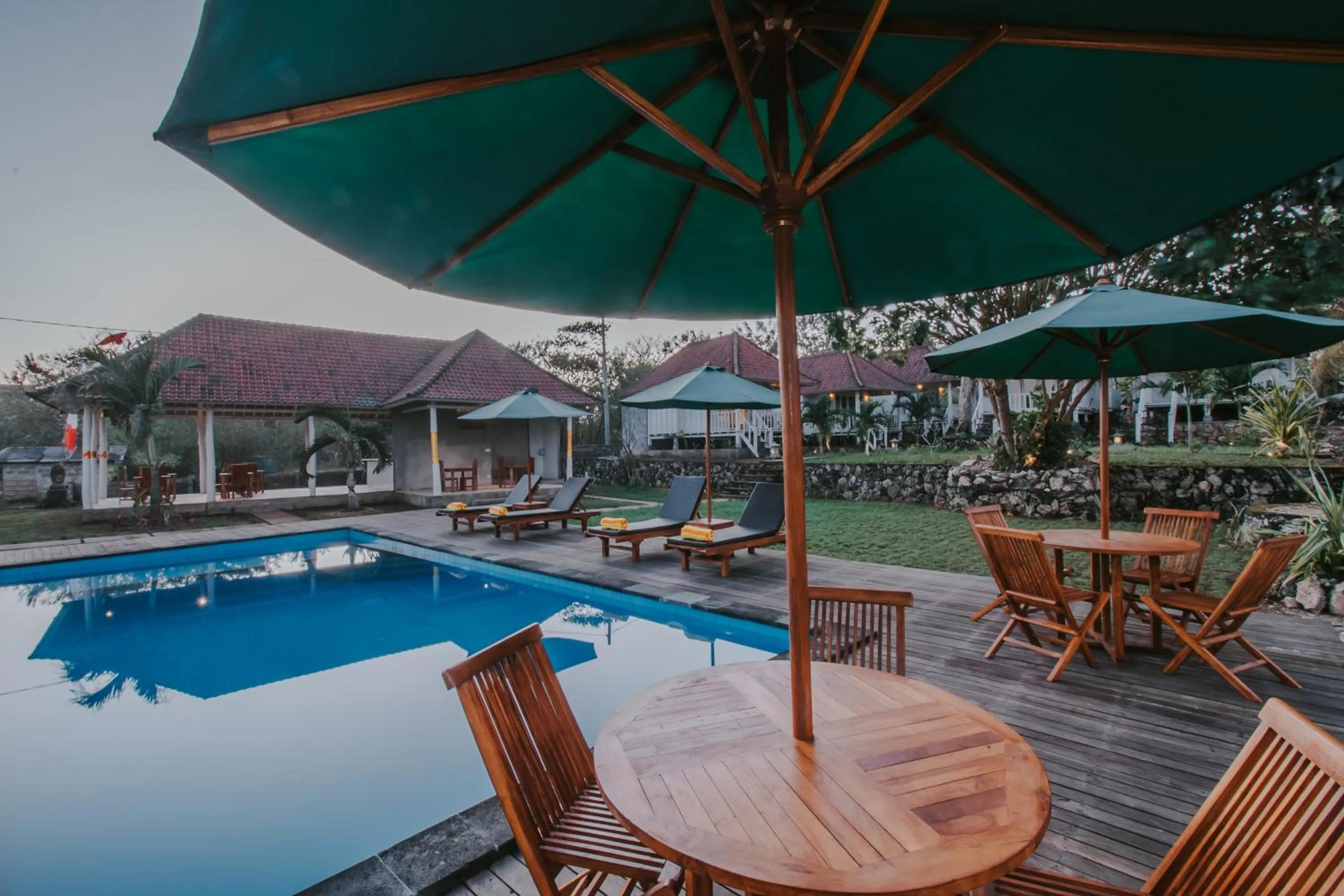 Pool view in Paluh Beach Huts