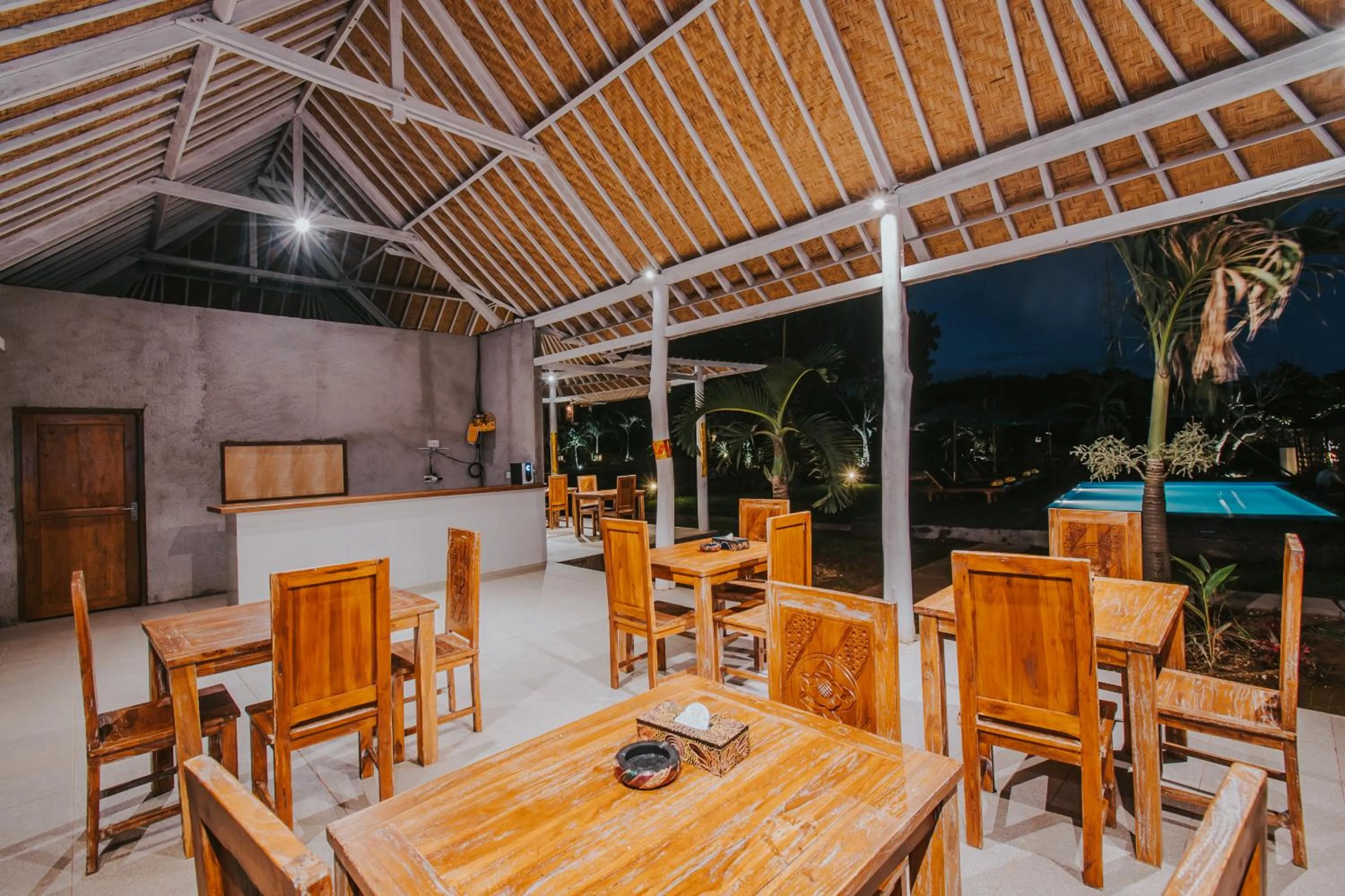 Dining area in Paluh Beach Huts