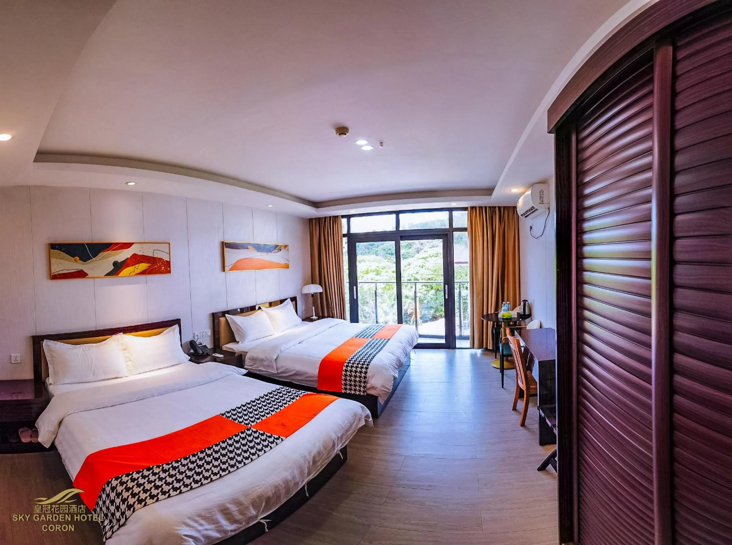 Bed in Sky Garden Hotel