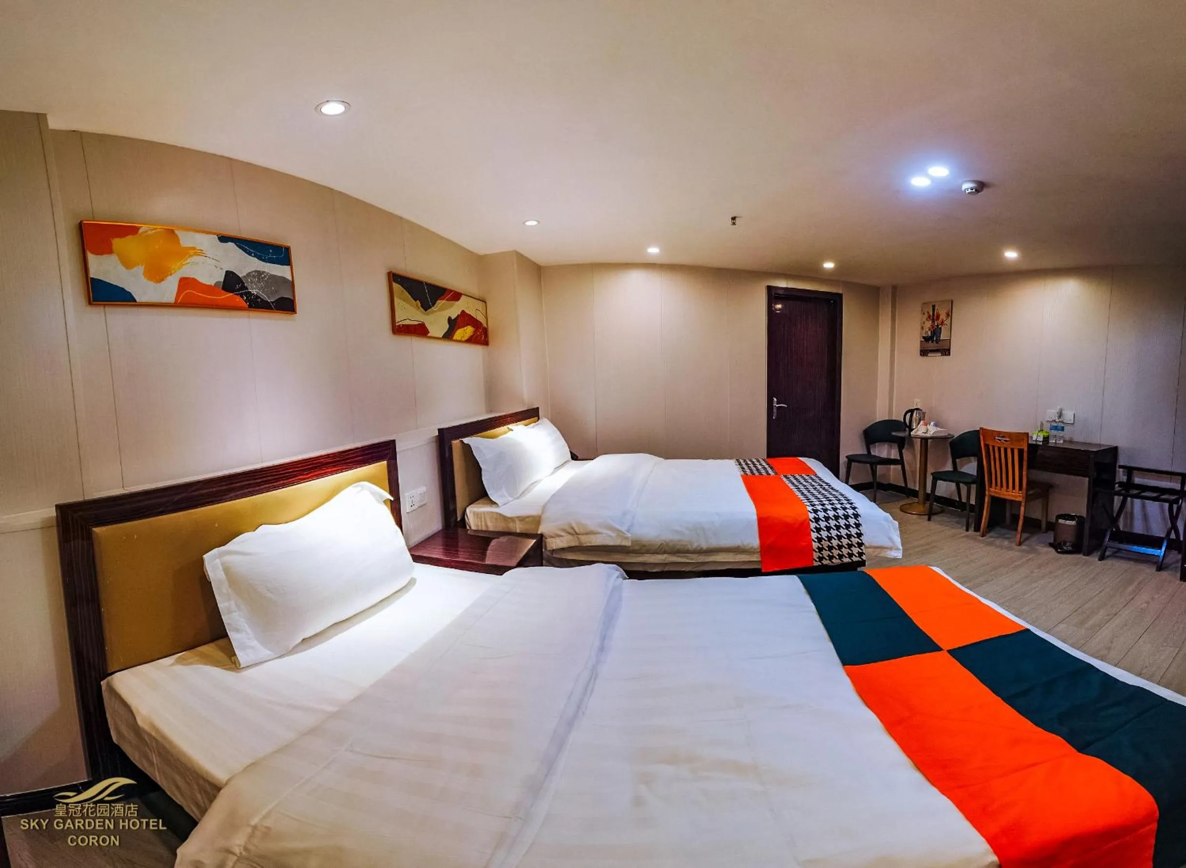 Bed in Sky Garden Hotel