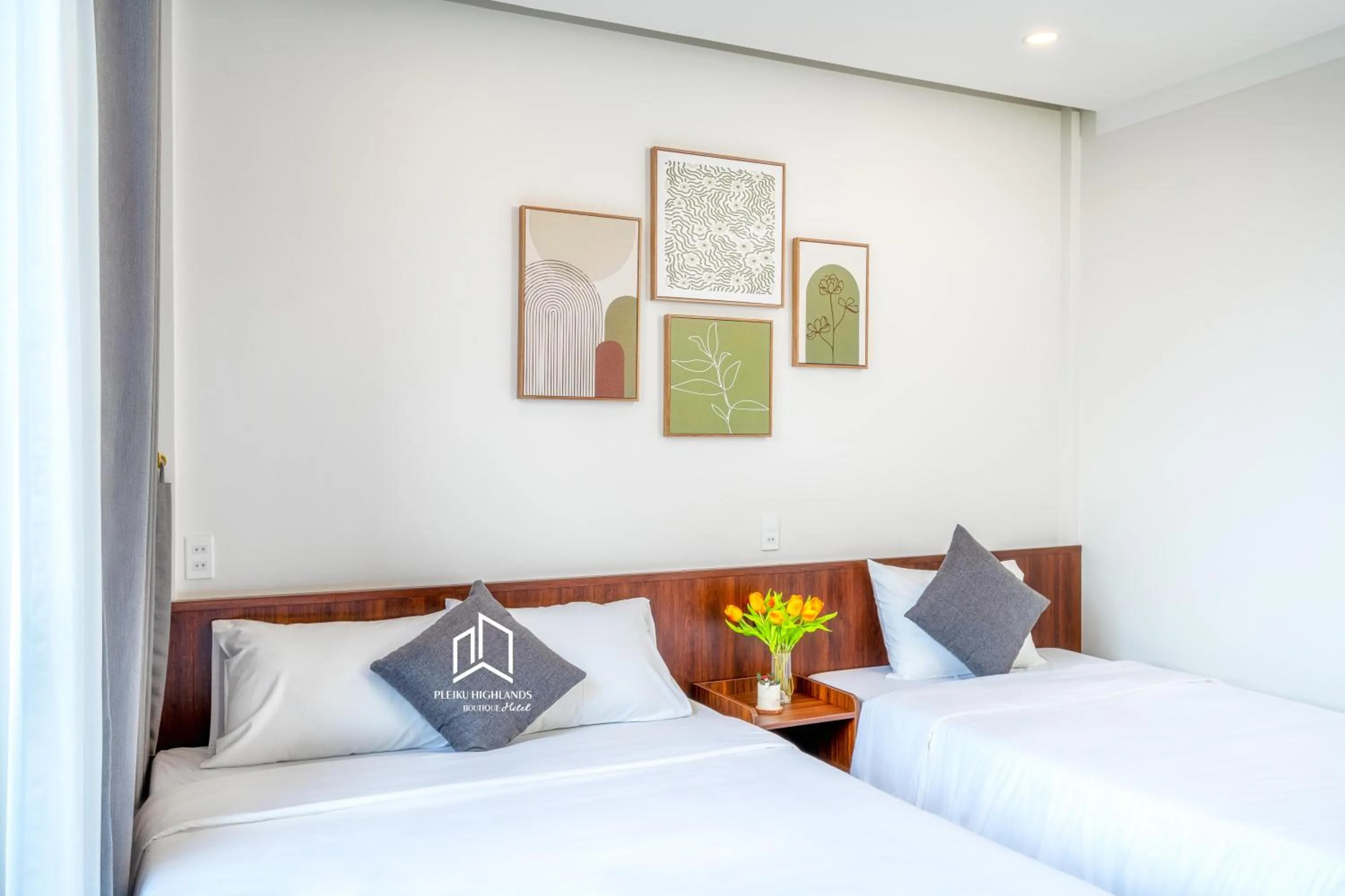 Bed in PLEIKU HIGHLANDS BOUTIQUE HOTEL