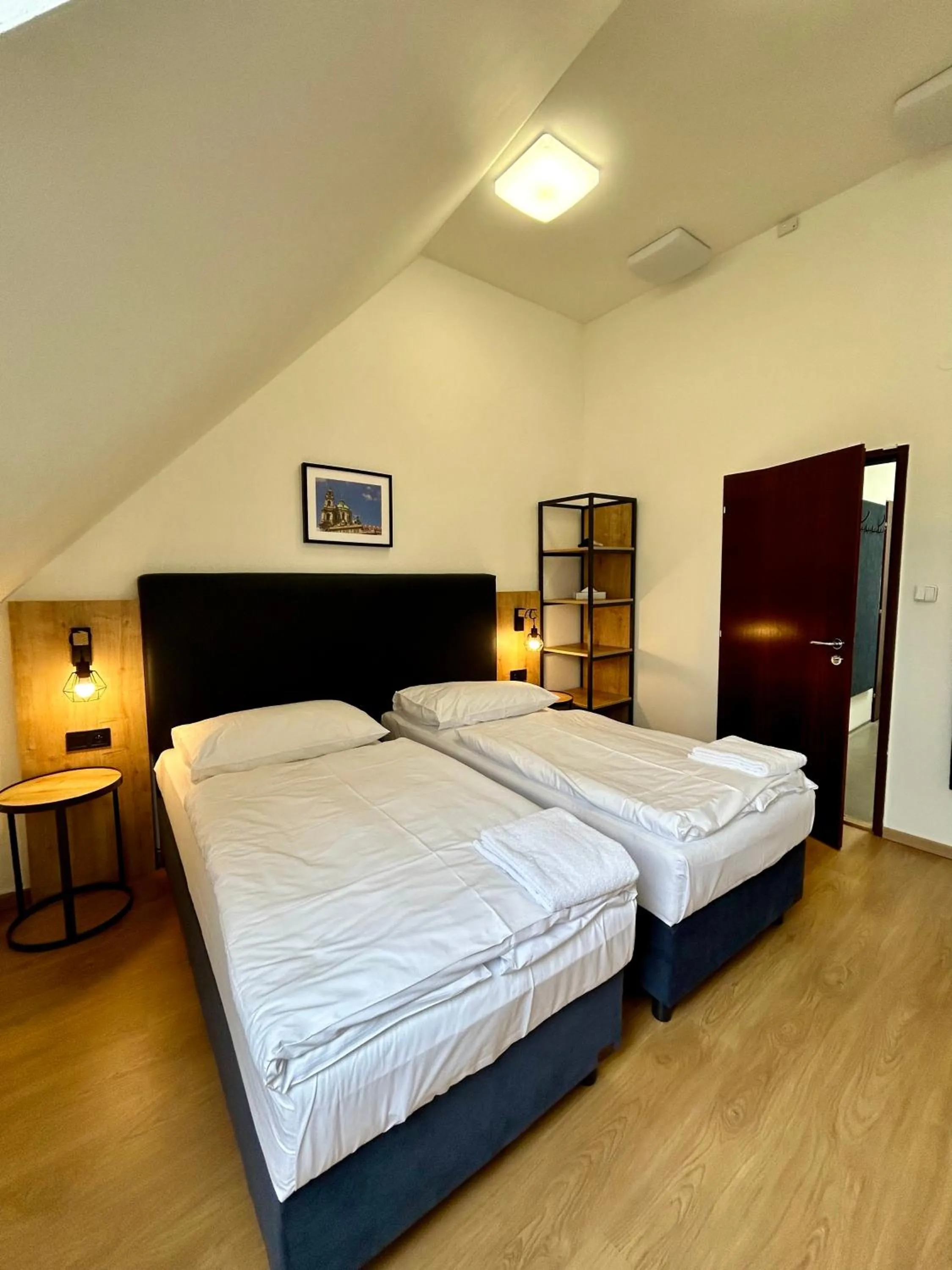 Bed in Powder Tower Suites