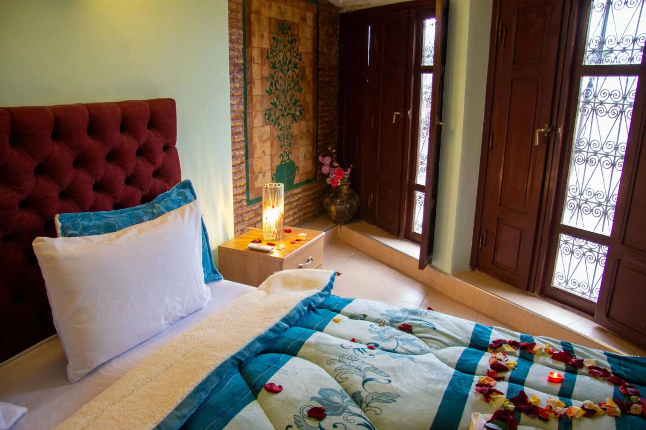View (from property/room), Bed in Riad Baba