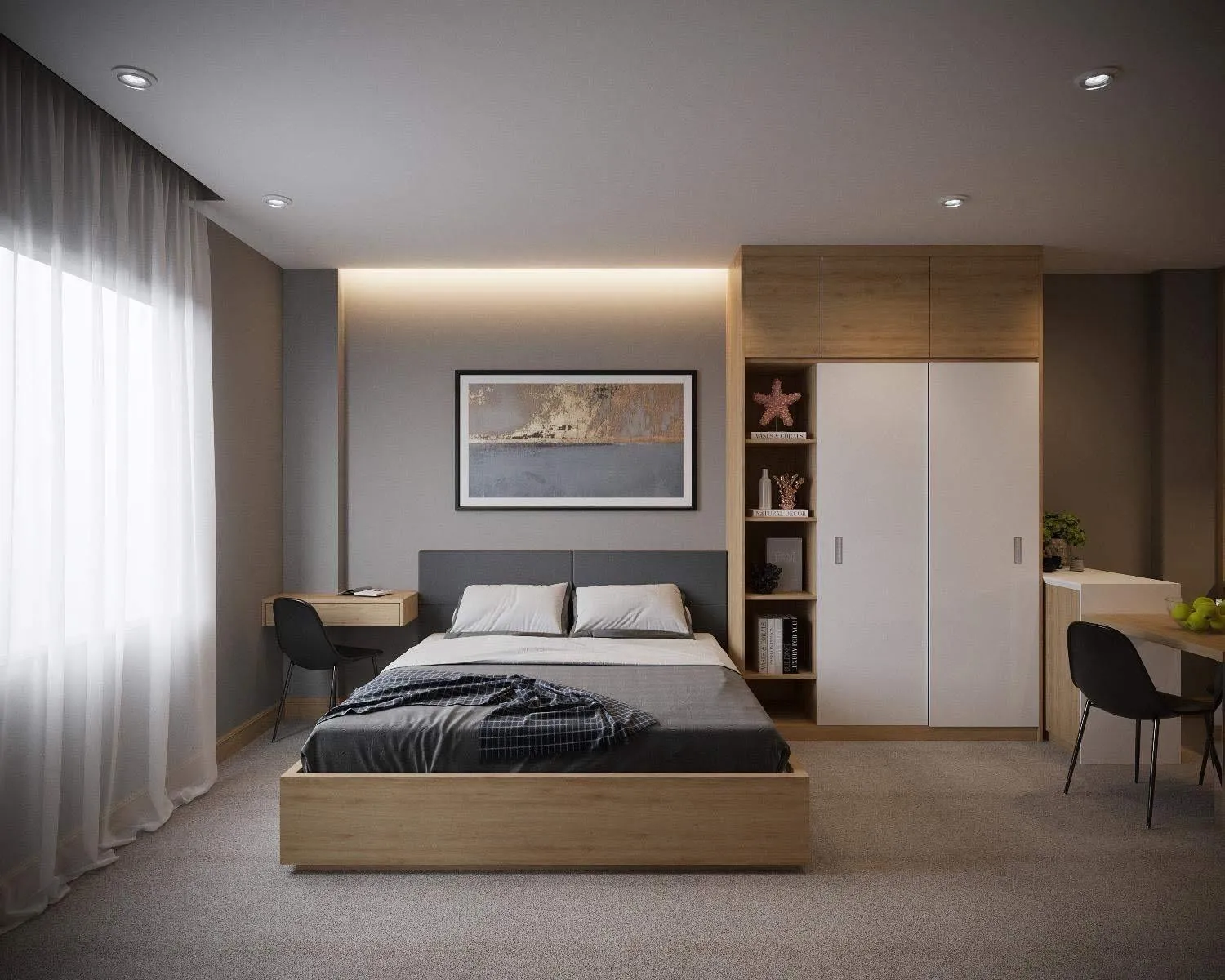 Bed in Fukurai Boutique Apartments Ha Noi