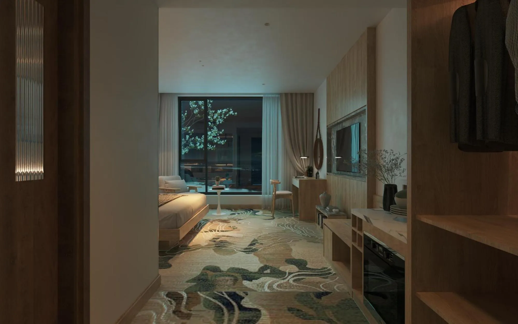 TV and multimedia, Bed in Fukurai Boutique Apartments Ha Noi