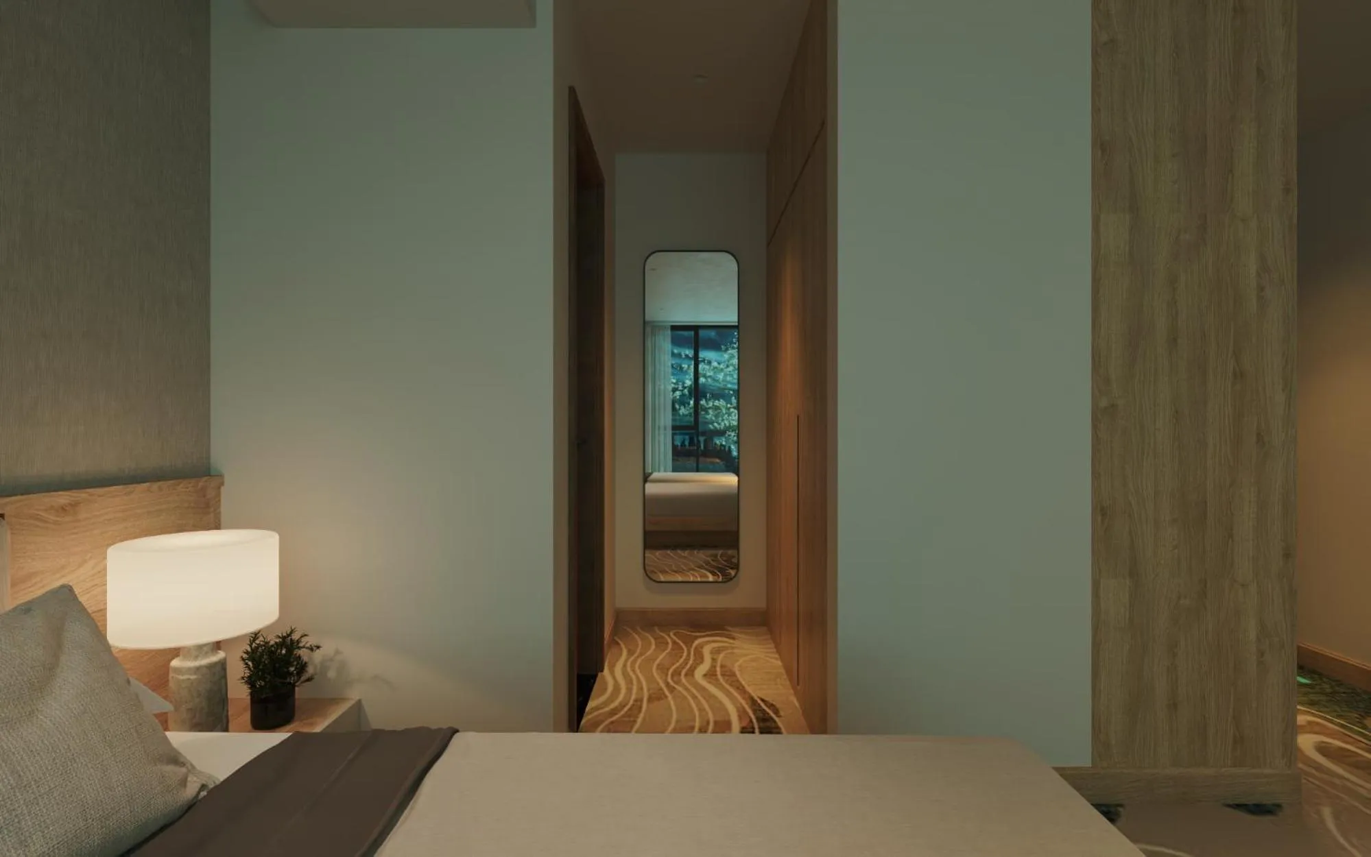 Bed in Fukurai Boutique Apartments Ha Noi