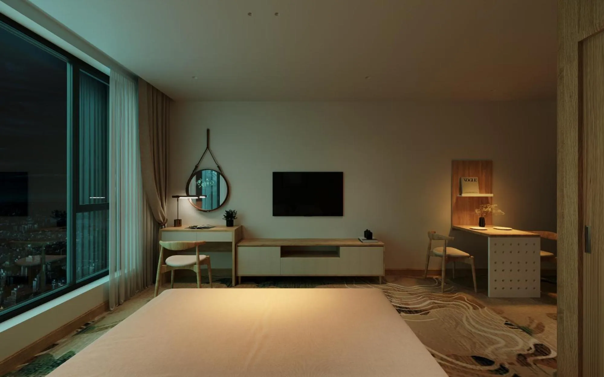 Bed in Fukurai Boutique Apartments Ha Noi