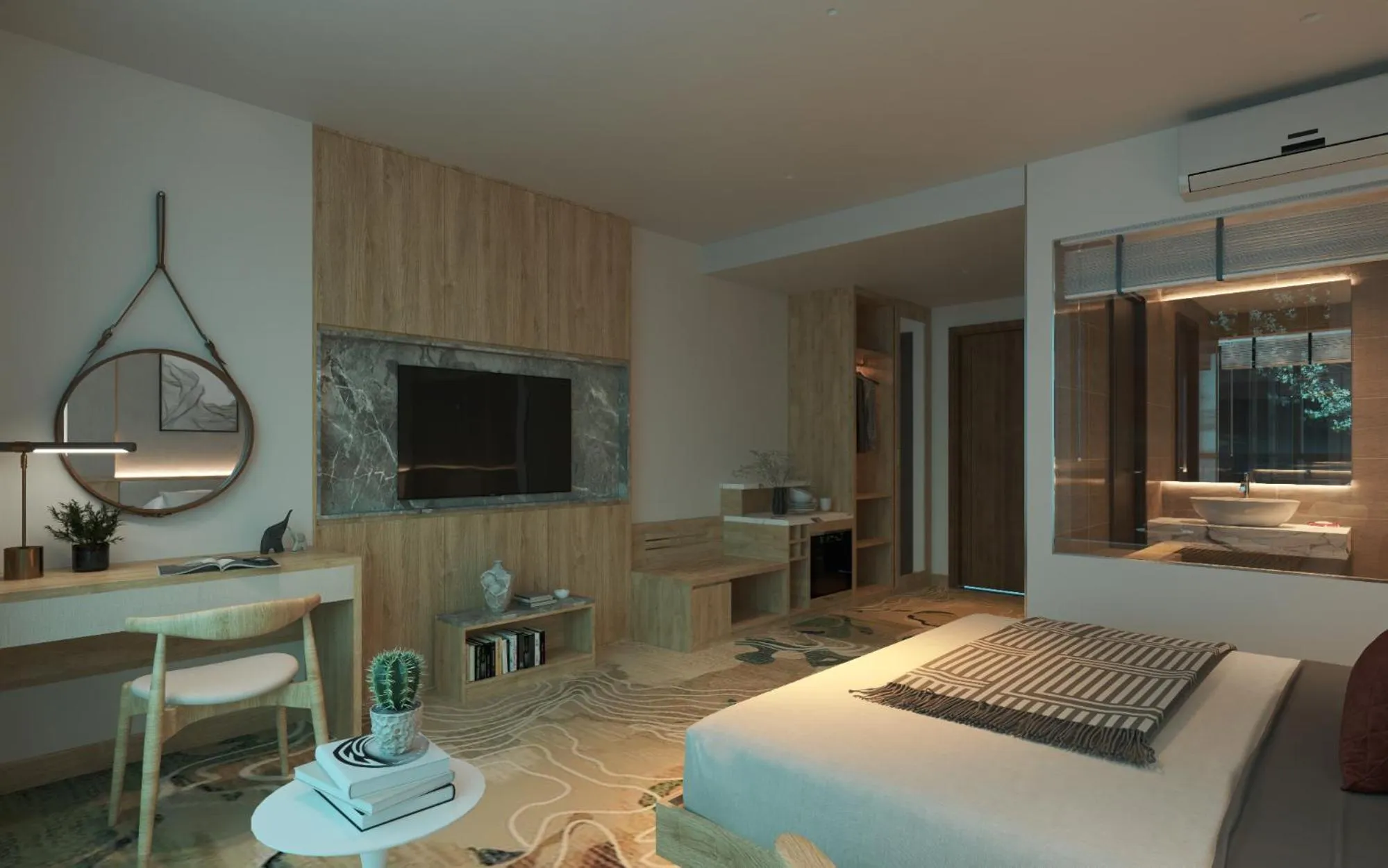 Bed in Fukurai Boutique Apartments Ha Noi