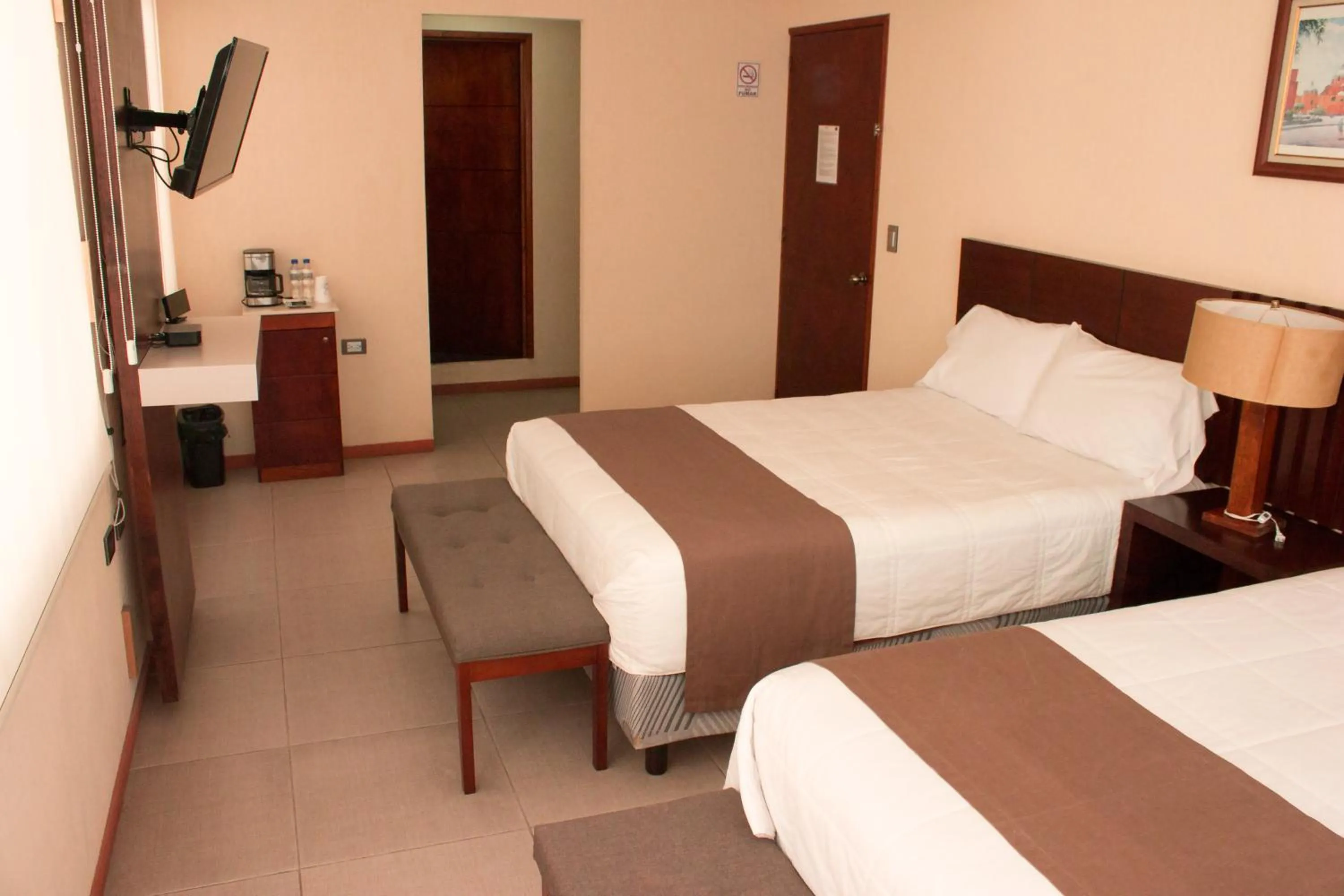 Bed in Hotel Tlaxcala