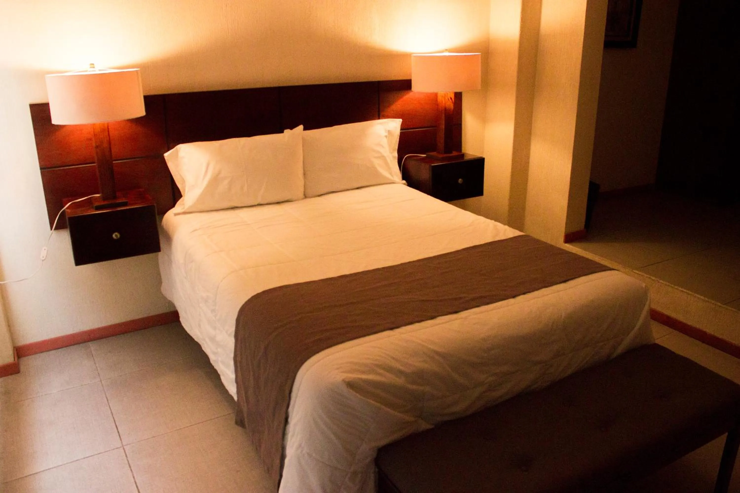 Bed in Hotel Tlaxcala