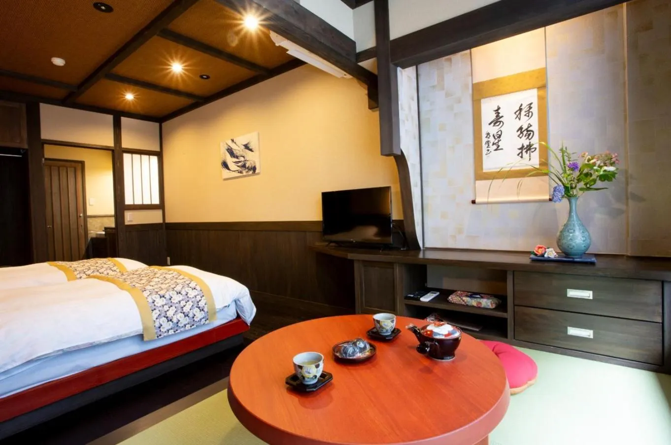 Bed in Ryokan Misato