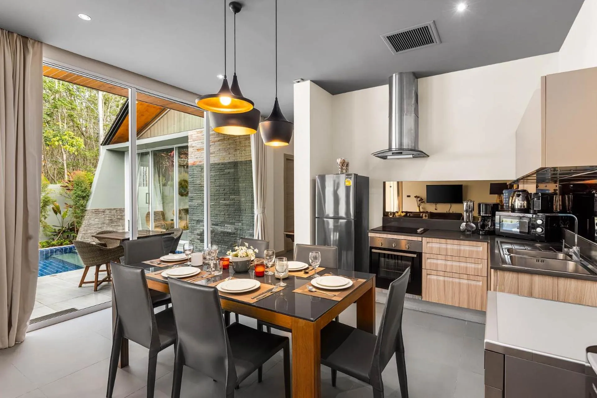 Kitchen or kitchenette in Villa Sunpao