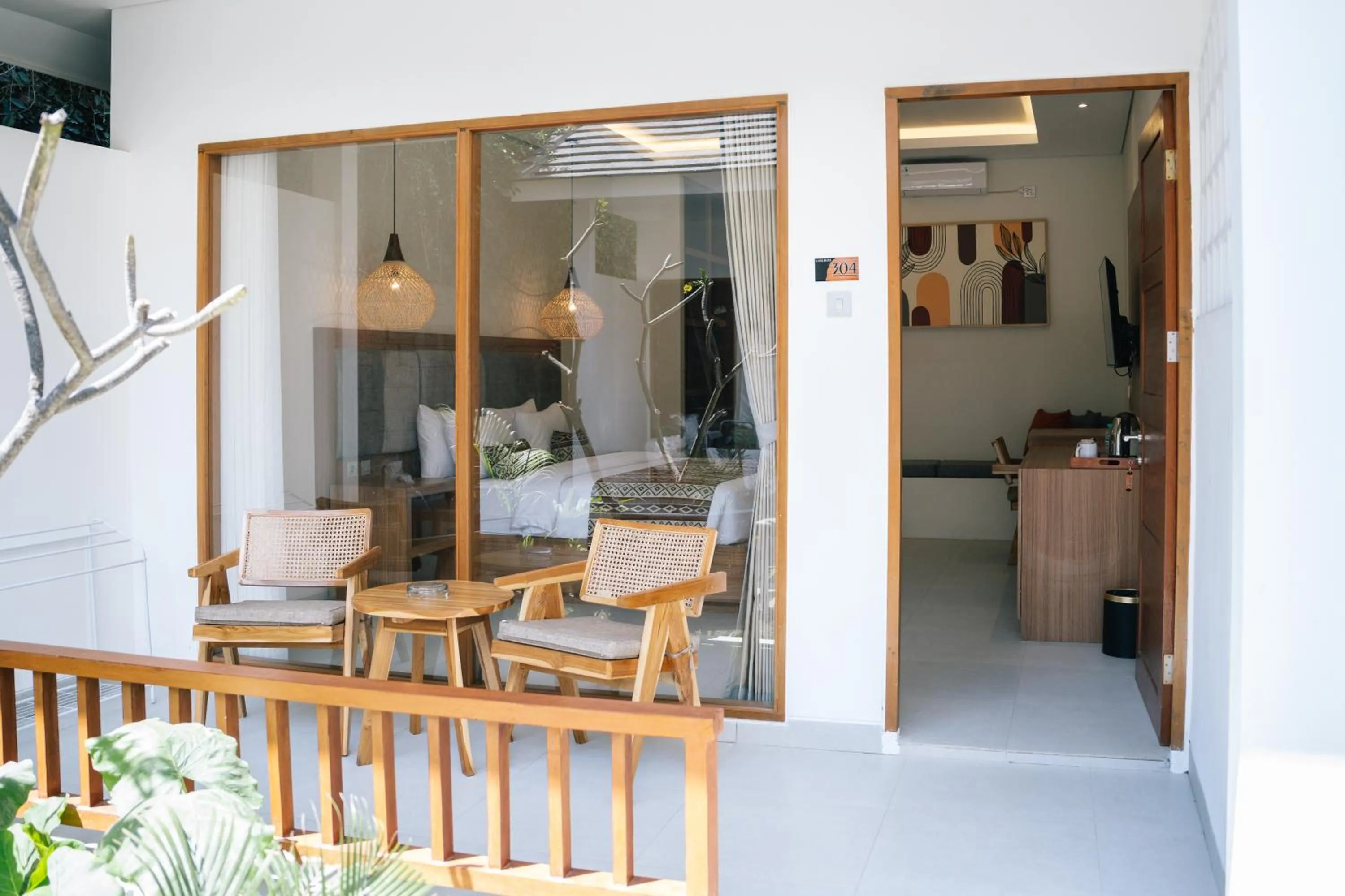 Balcony/Terrace in Casa Wina Kuta Managed by ARM Hospitality