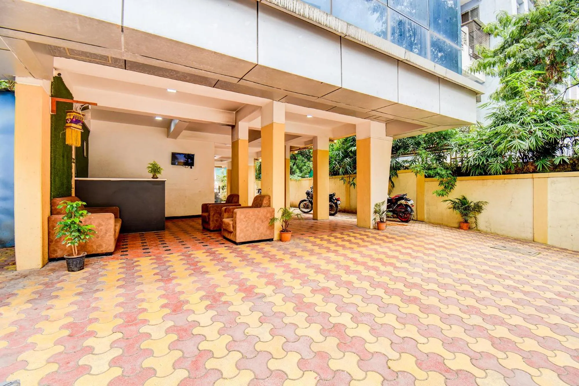 Facade/entrance in Via Sahil Residency