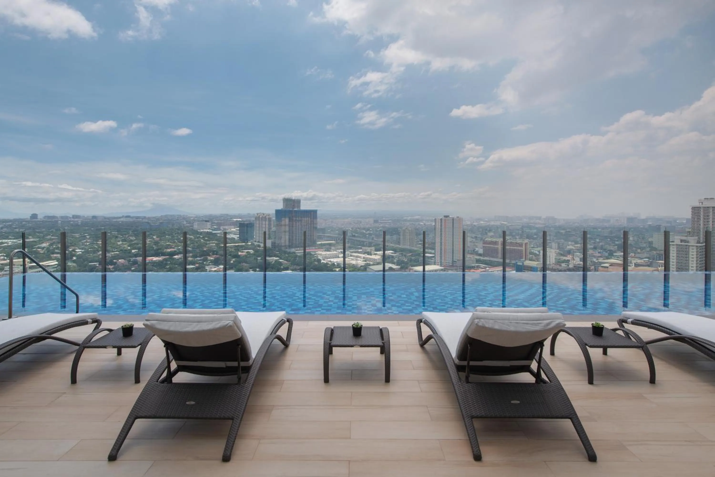 Pool view in Citadines Benavidez Makati