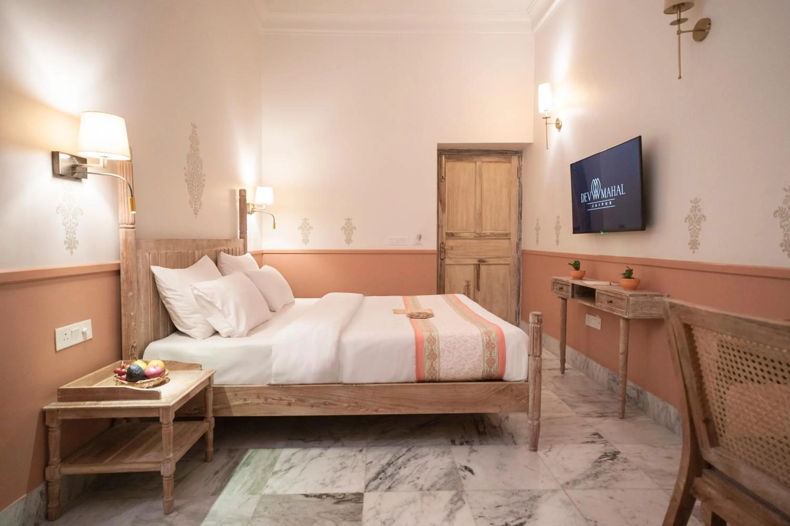 TV and multimedia, Bed in Dev Mahal - A Boutique Heritage Hotel
