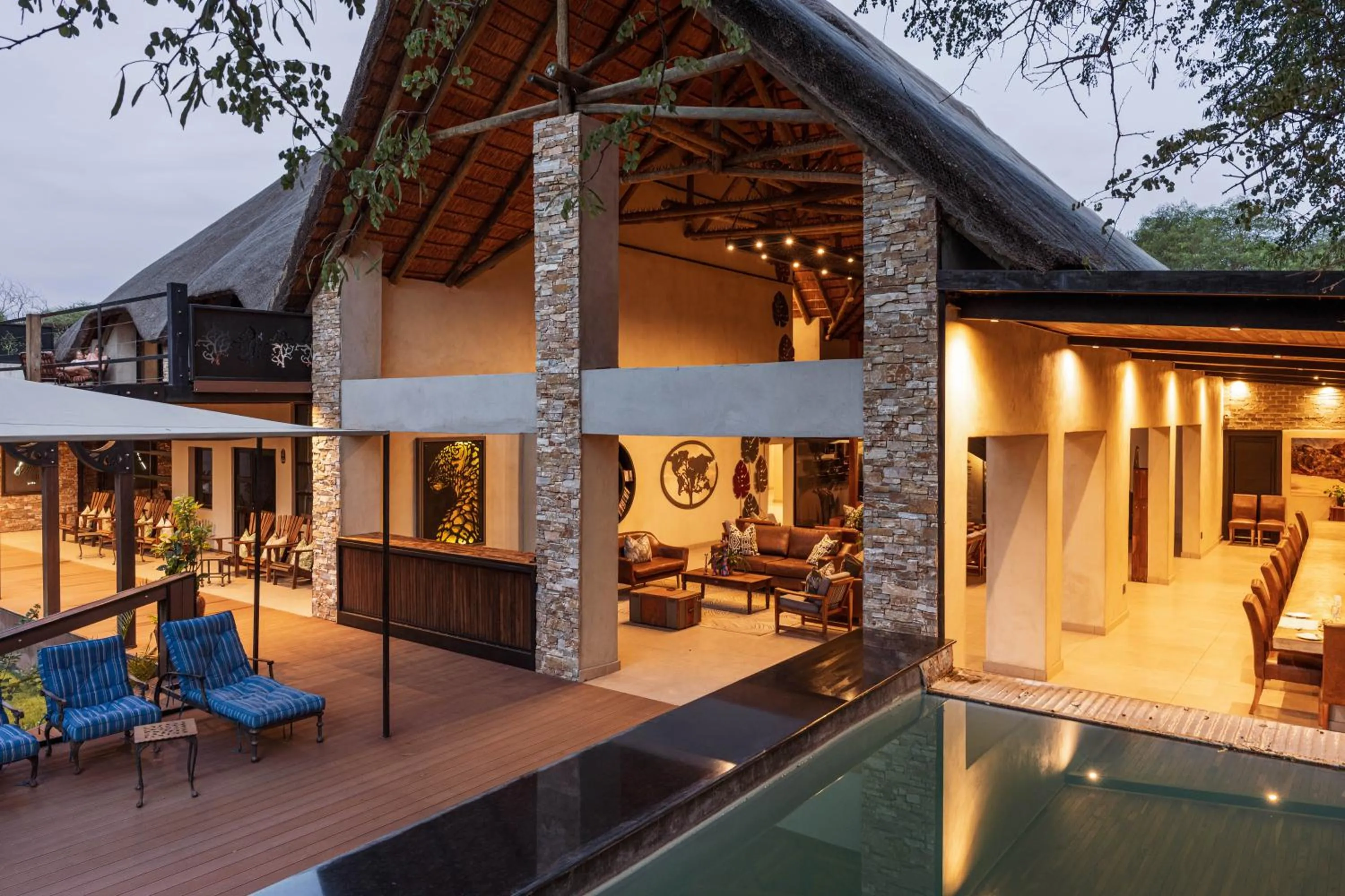 Pool view in Chobe River Lodge