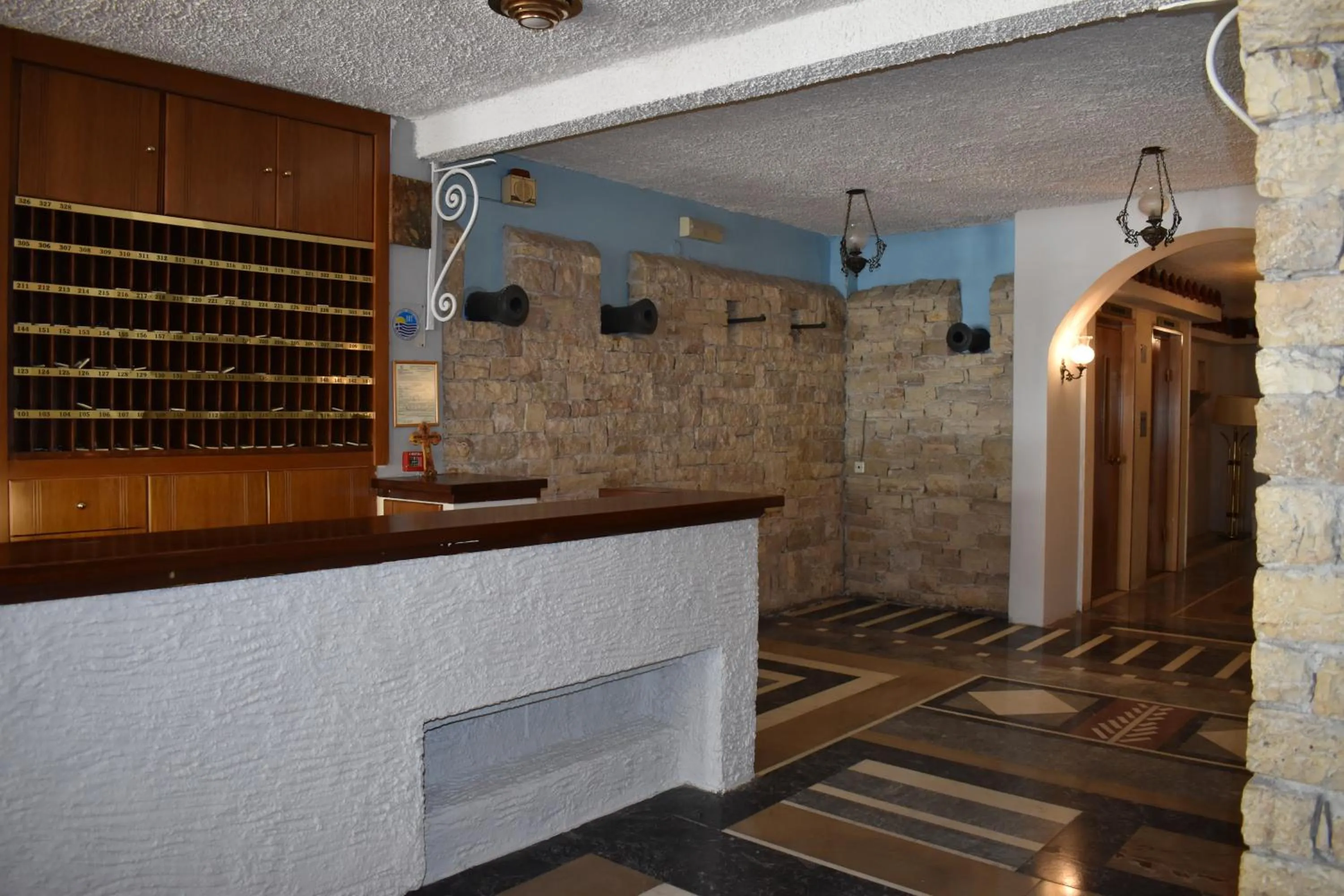 Lobby or reception in Hotel Theoxenia