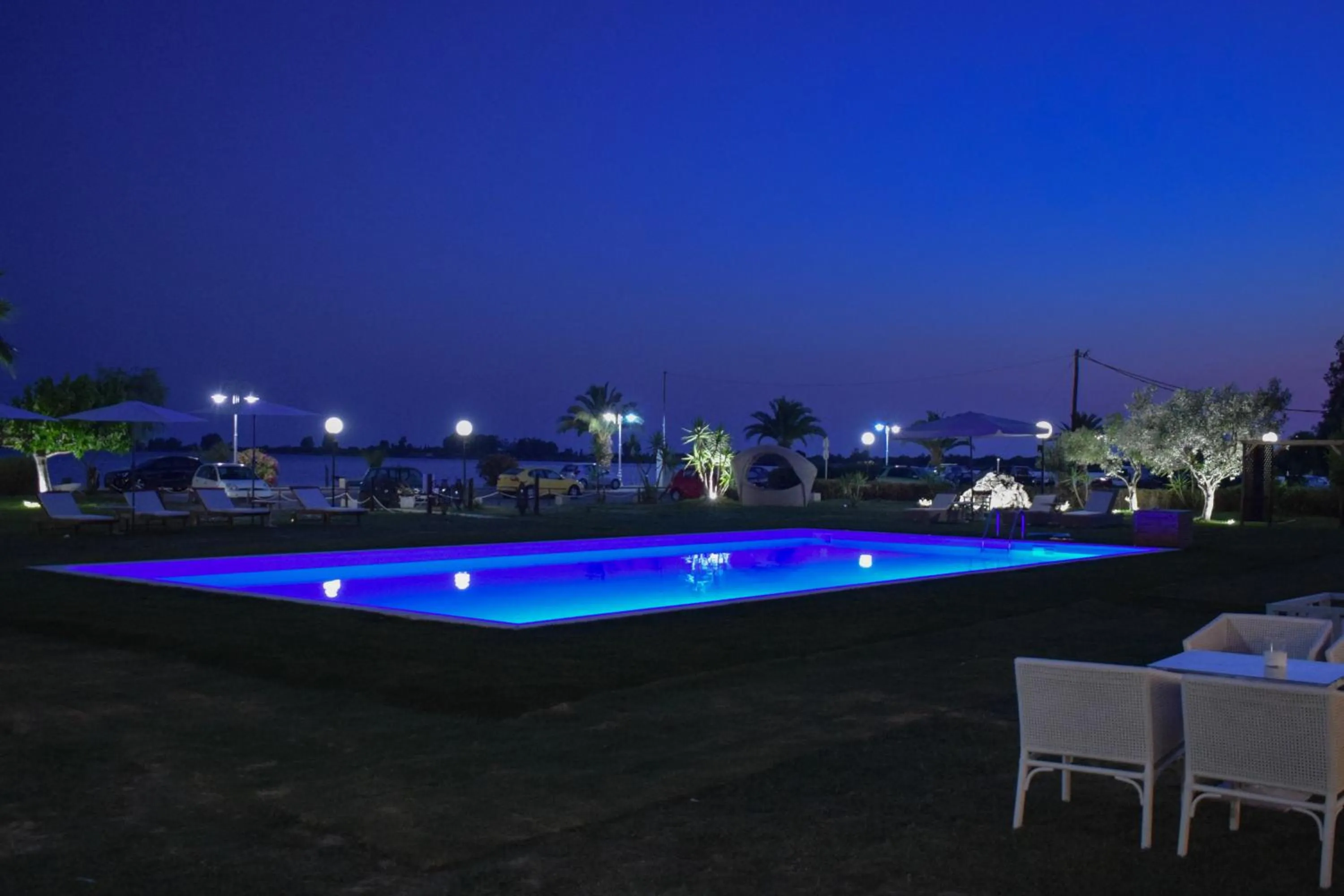 Pool view in Hotel Theoxenia