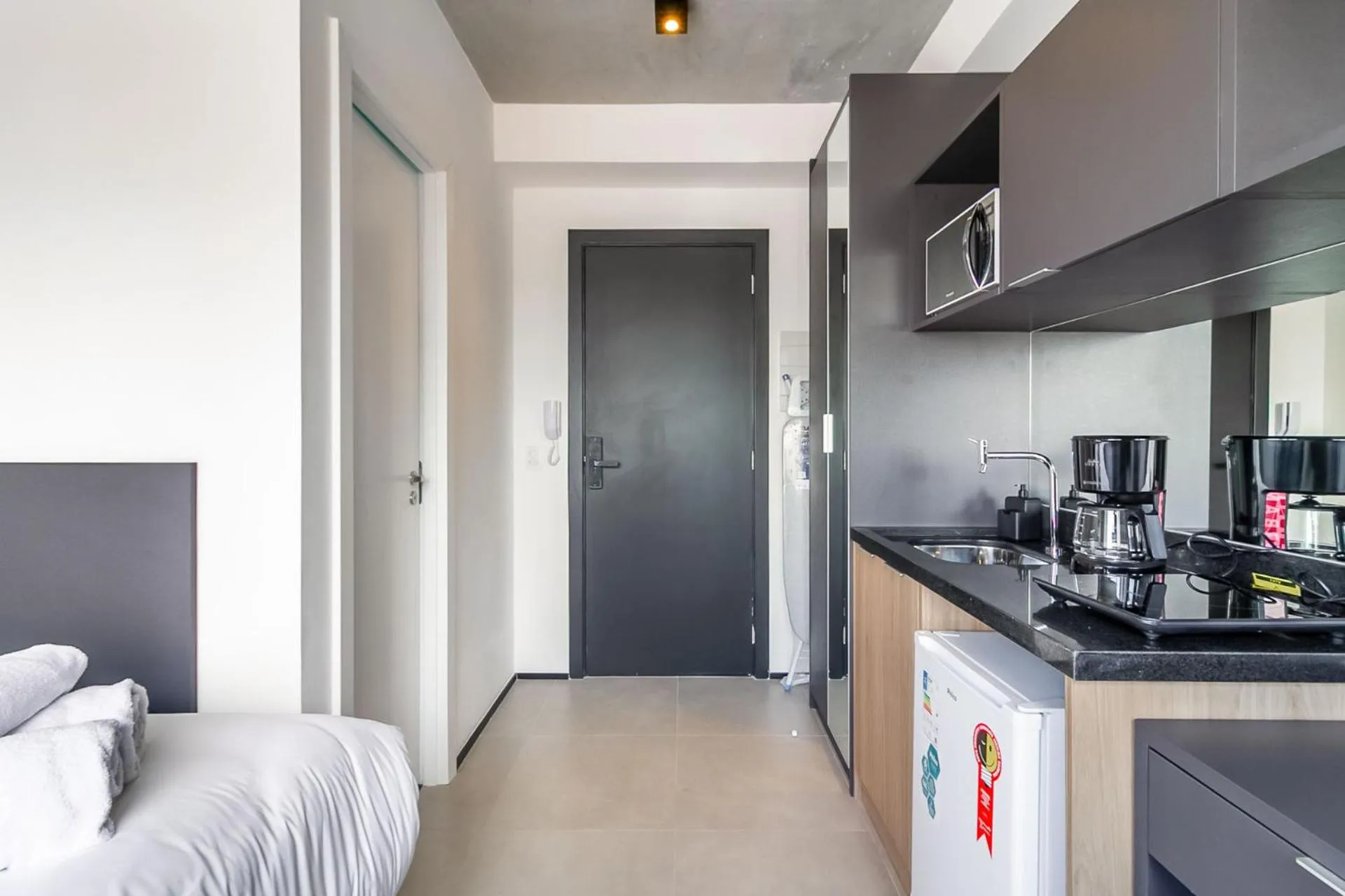 Kitchen or kitchenette, Bed in 360 VN Ueno by Housi