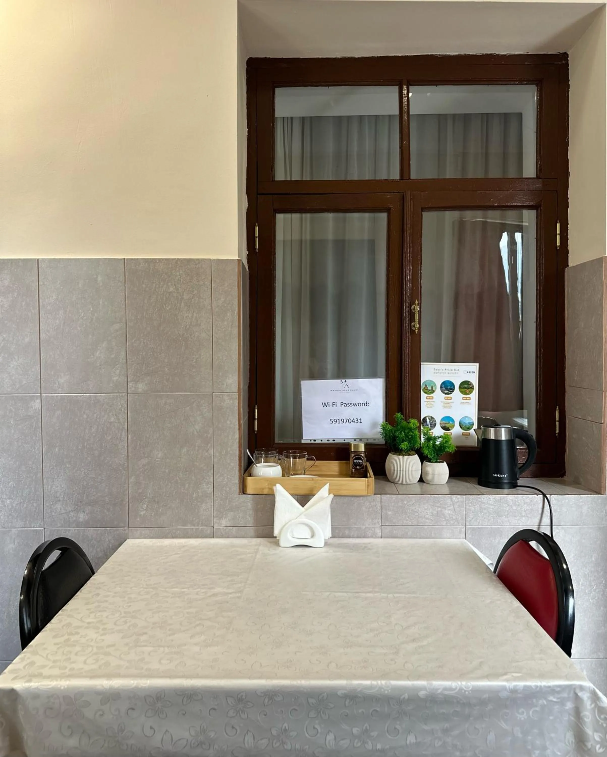 kitchen in Meshia Apartment