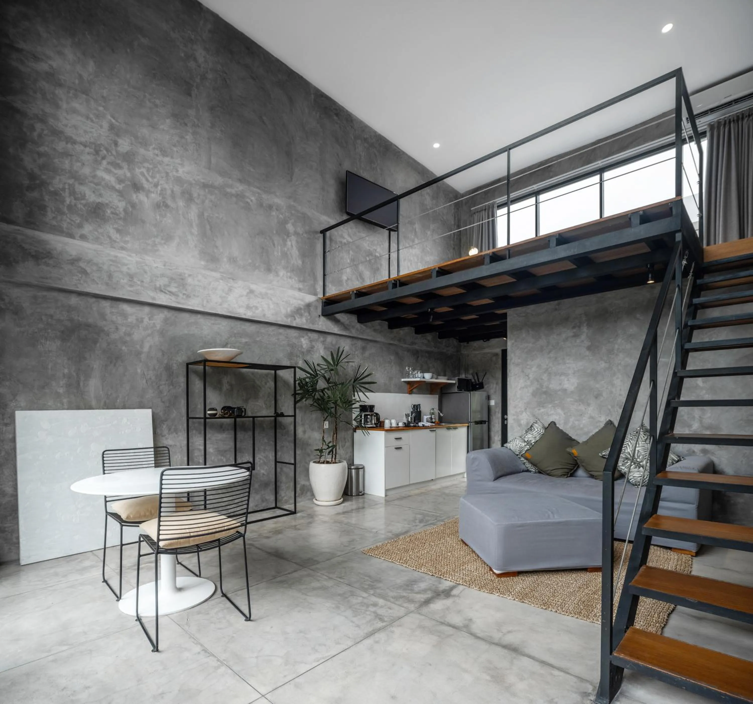 Living room, Bed in Canggu 2Plex Apartment