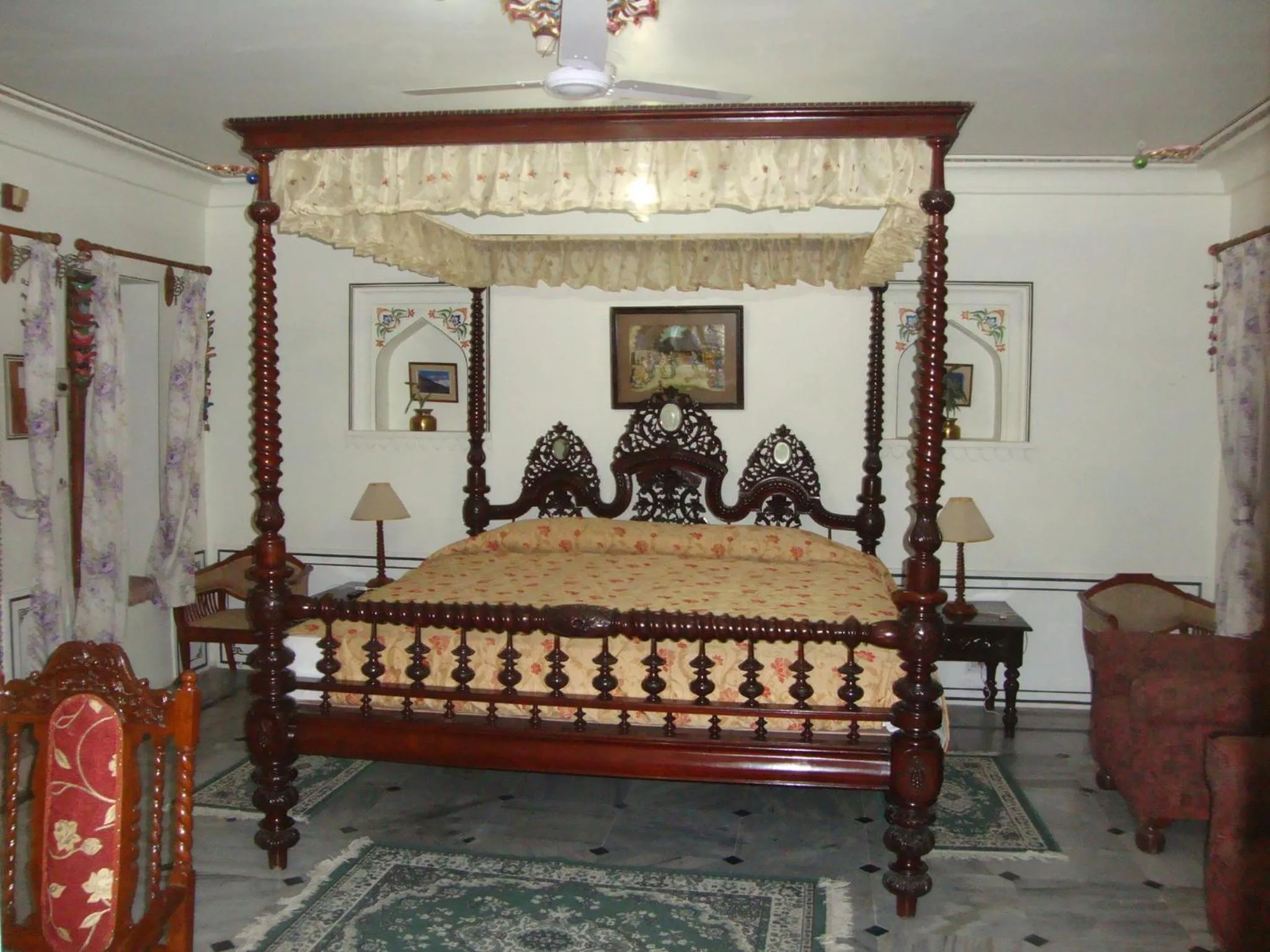 Bedroom, Bed in Hotel Pushkar Palace