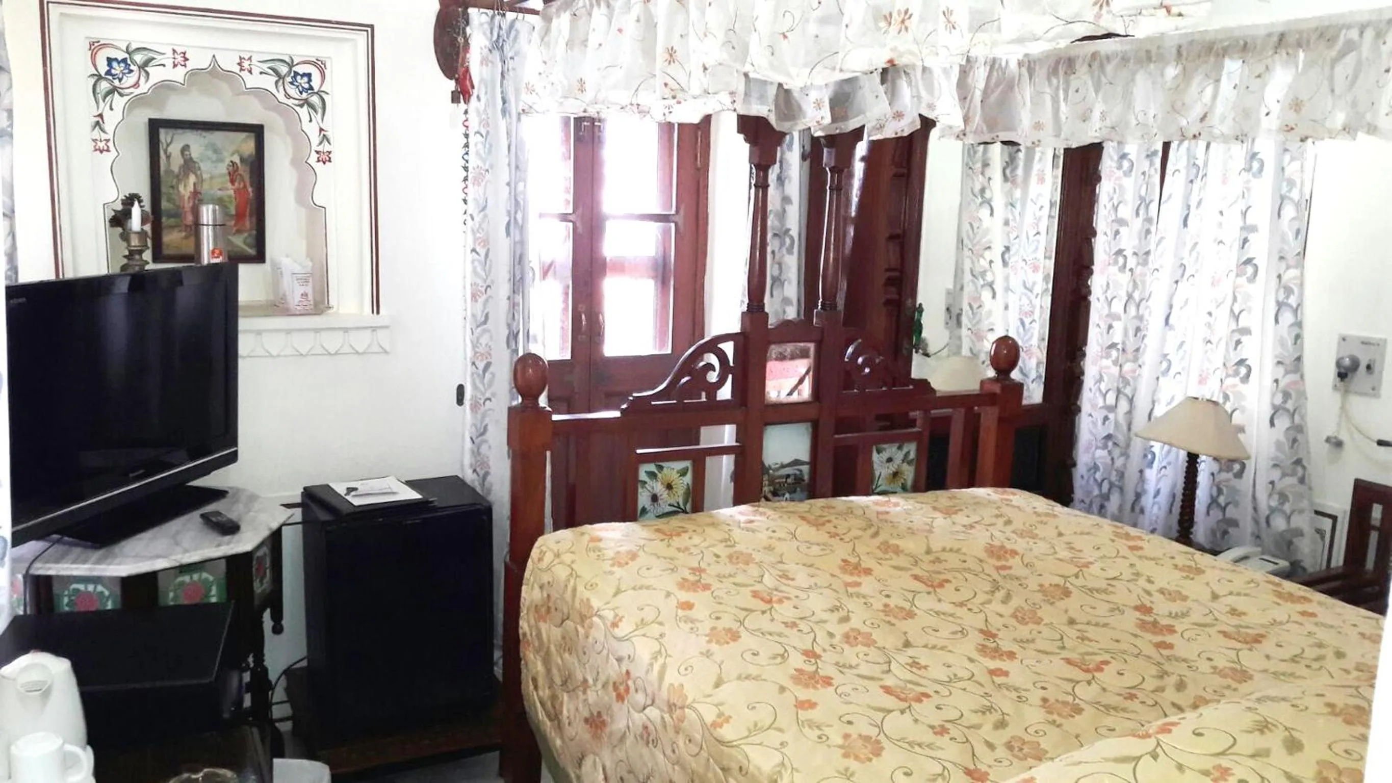 Bedroom, Bed in Hotel Pushkar Palace