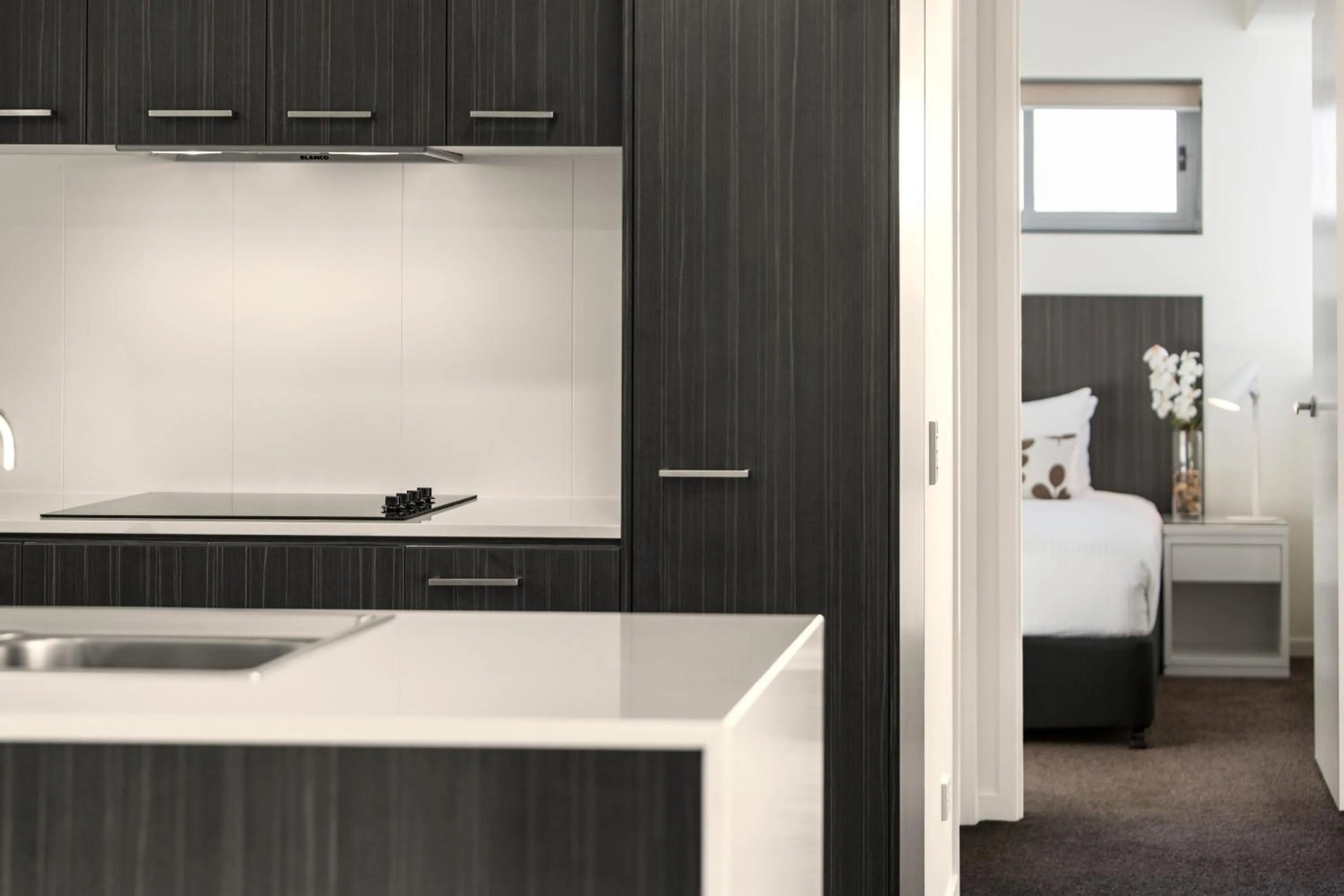 Kitchen or kitchenette in Oaks Mackay Rivermarque Hotel