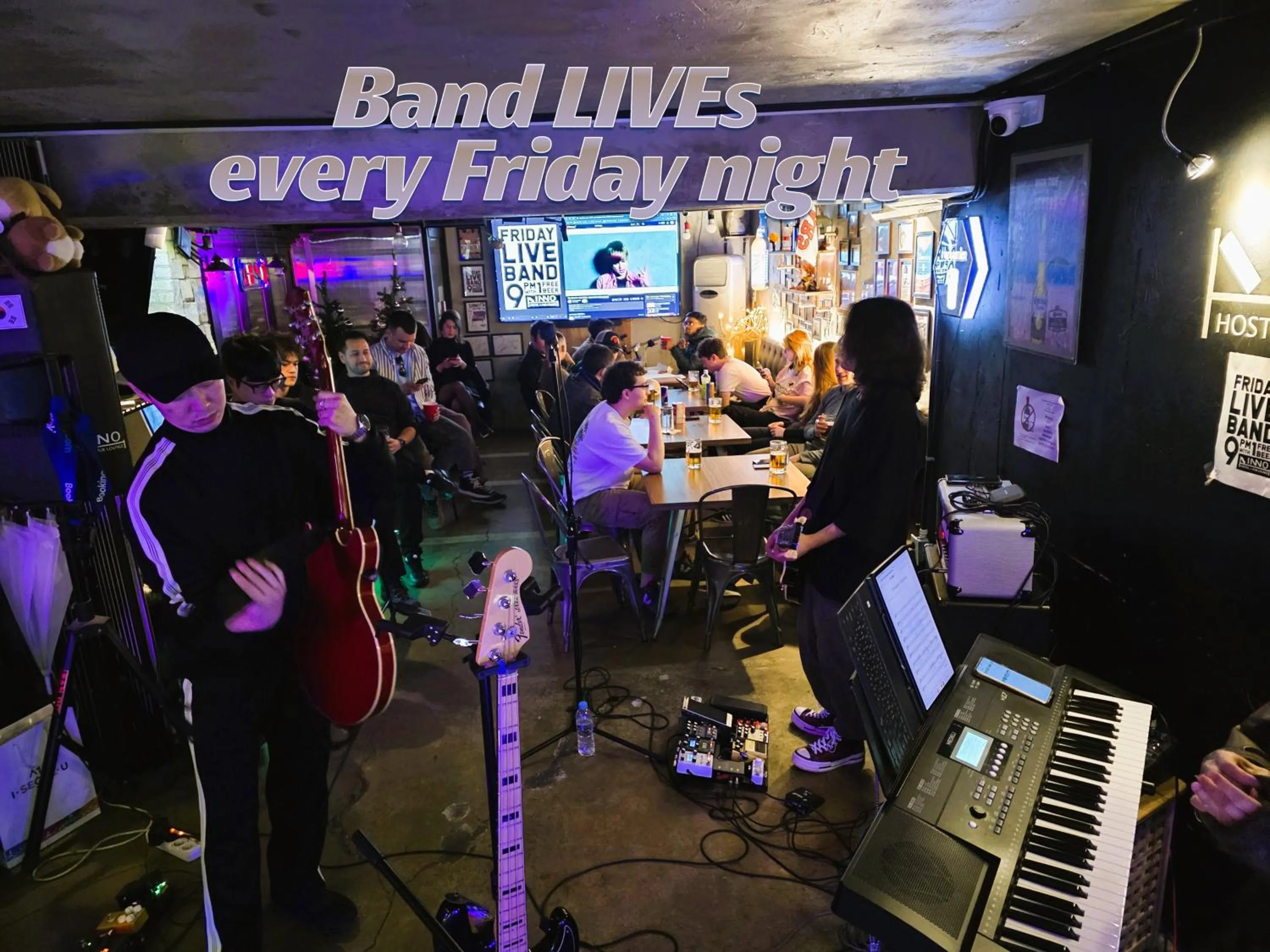 Evening entertainment in INNO Hostel & Pub Lounge Hongdae