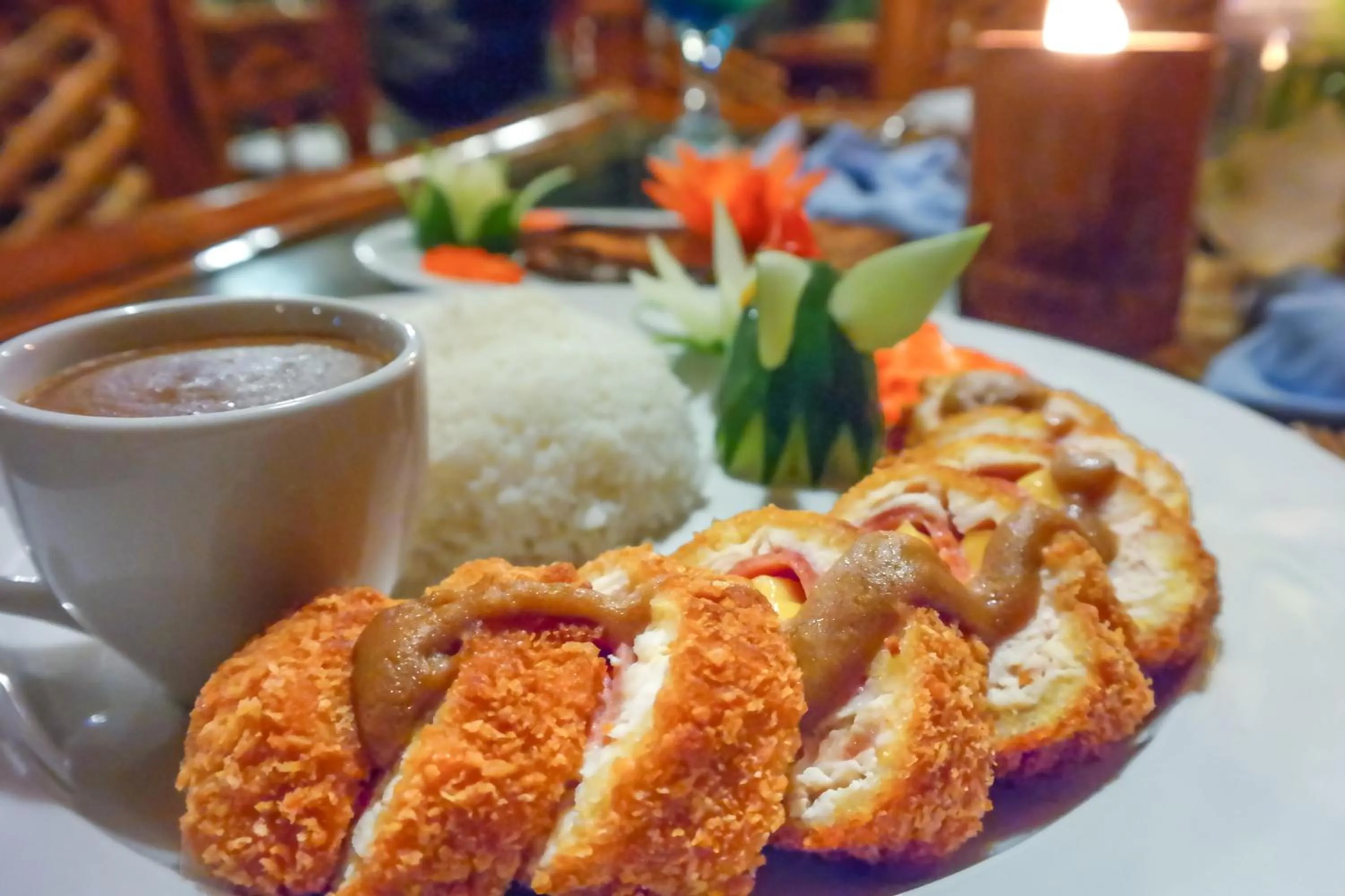 Food close-up in The Coral Blue Oriental Beach Villas and Suites