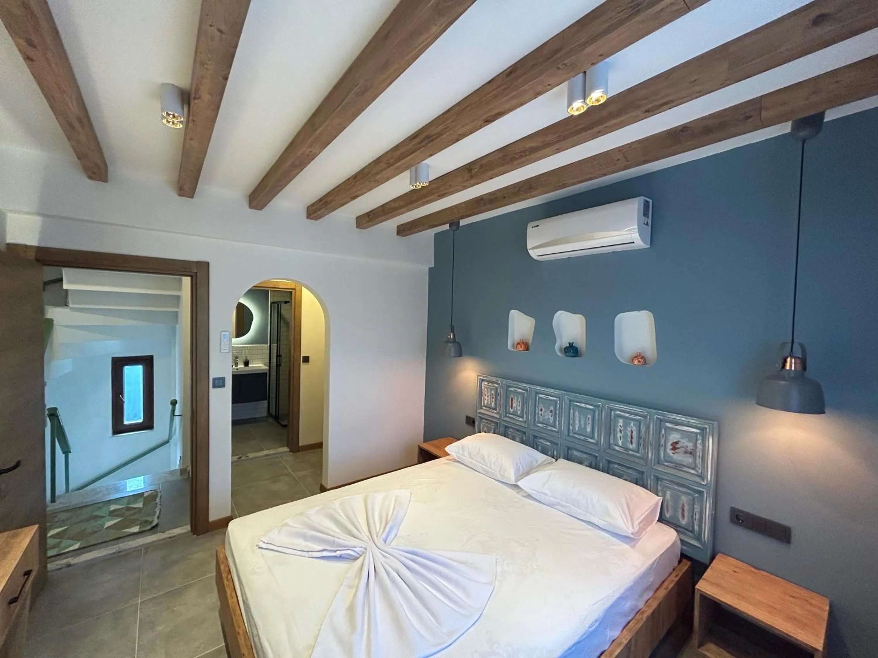 Bed in Avlu Villas & Apartments
