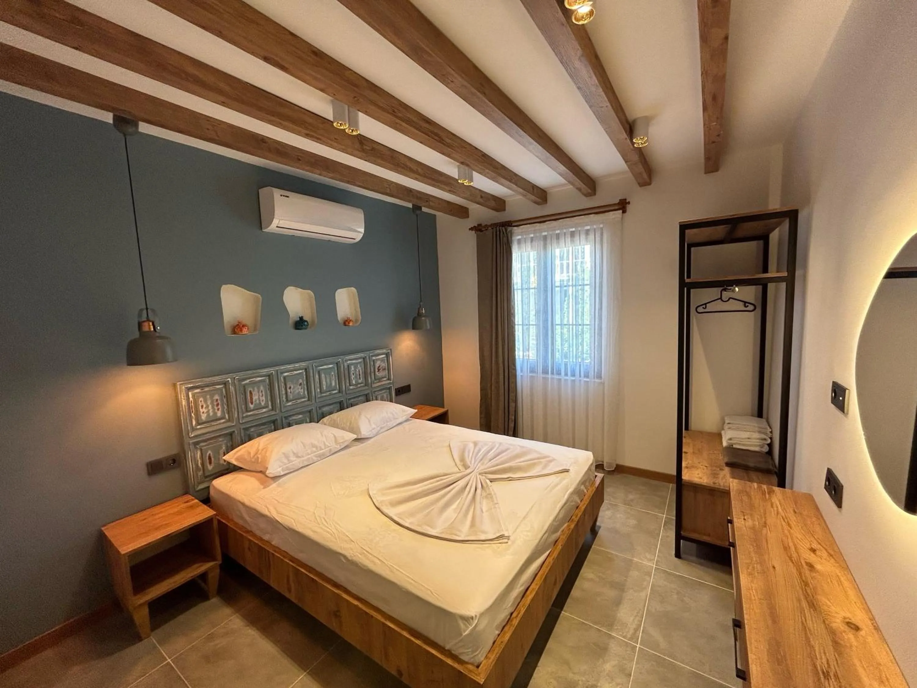 Bed in Avlu Villas & Apartments