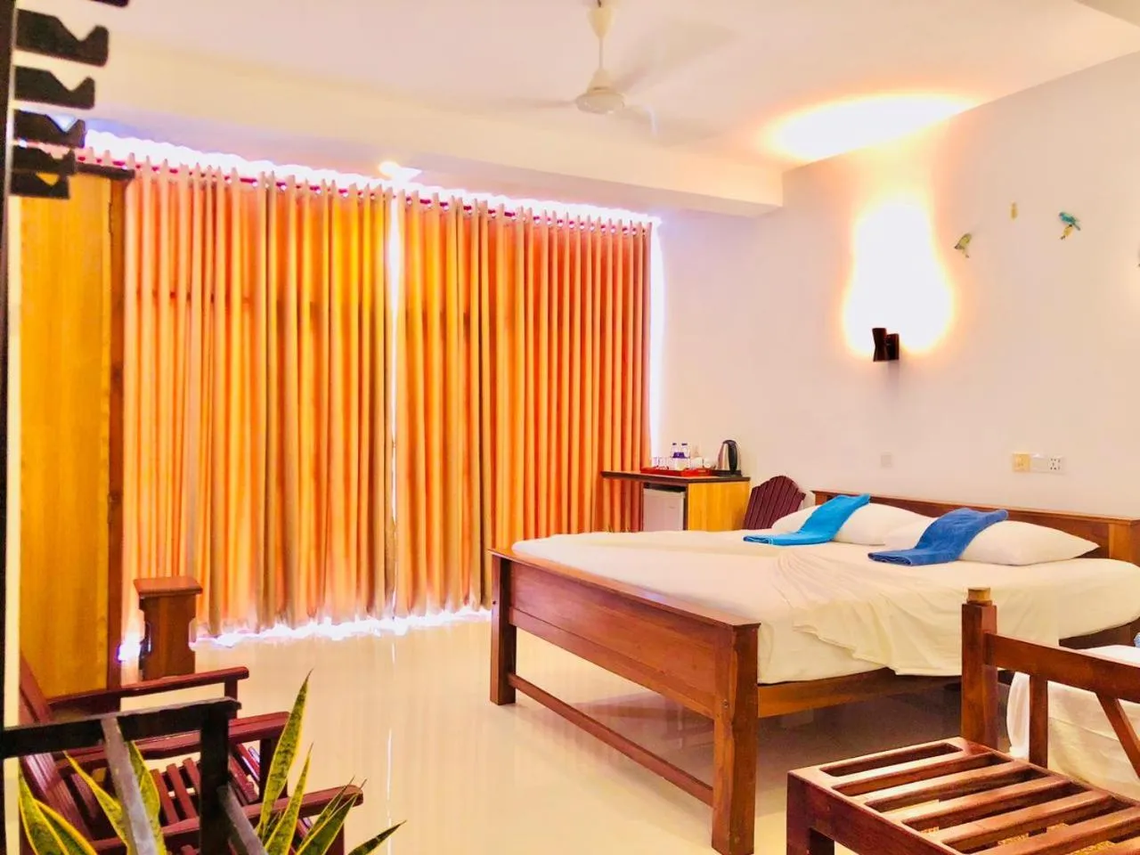 Bedroom, Bed in Mirissa Beach Inn