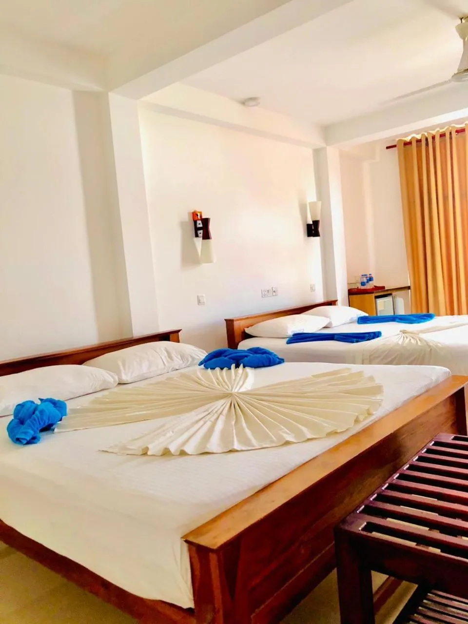 Bed in Mirissa Beach Inn