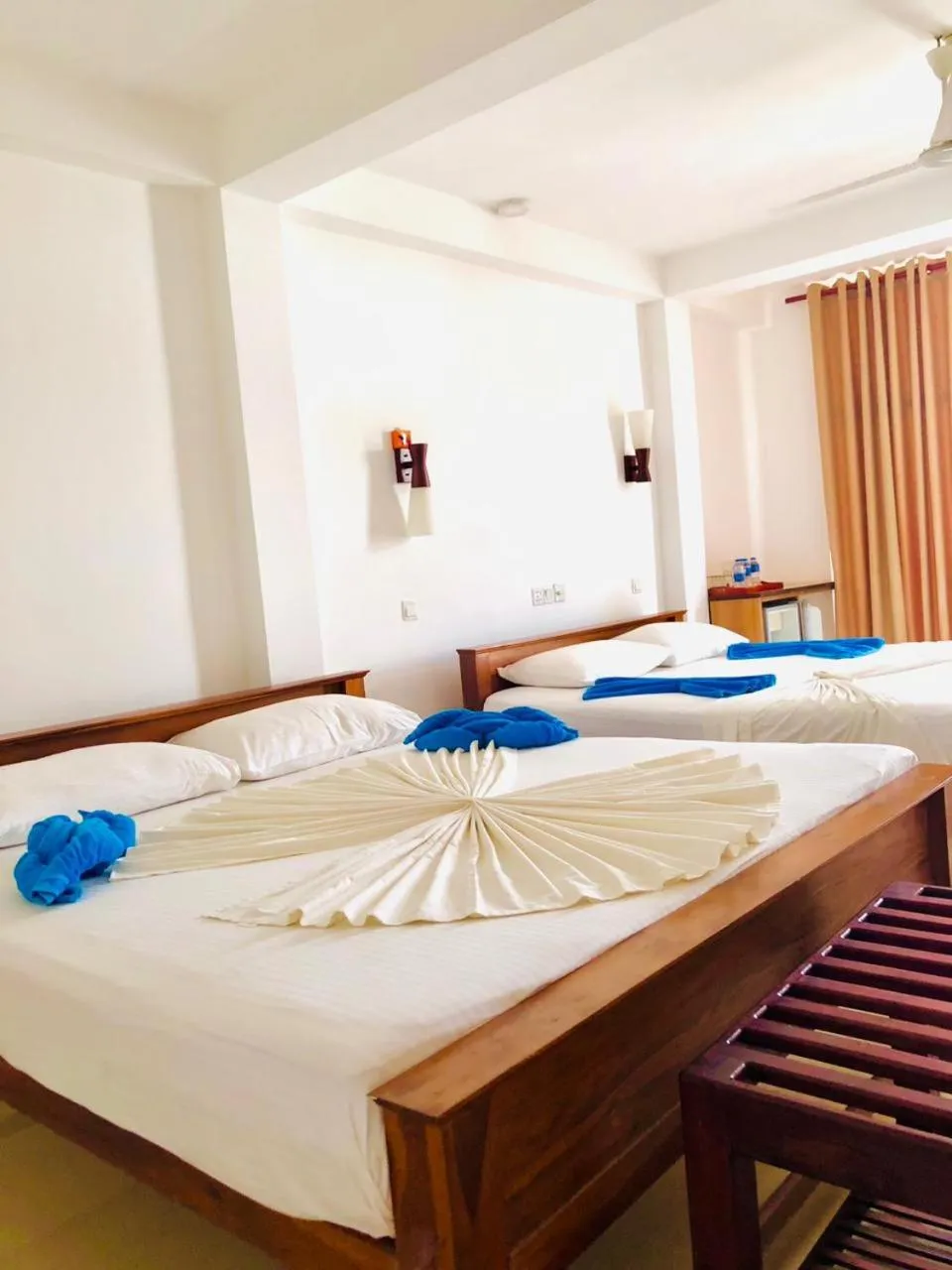 Bed in Mirissa Beach Inn