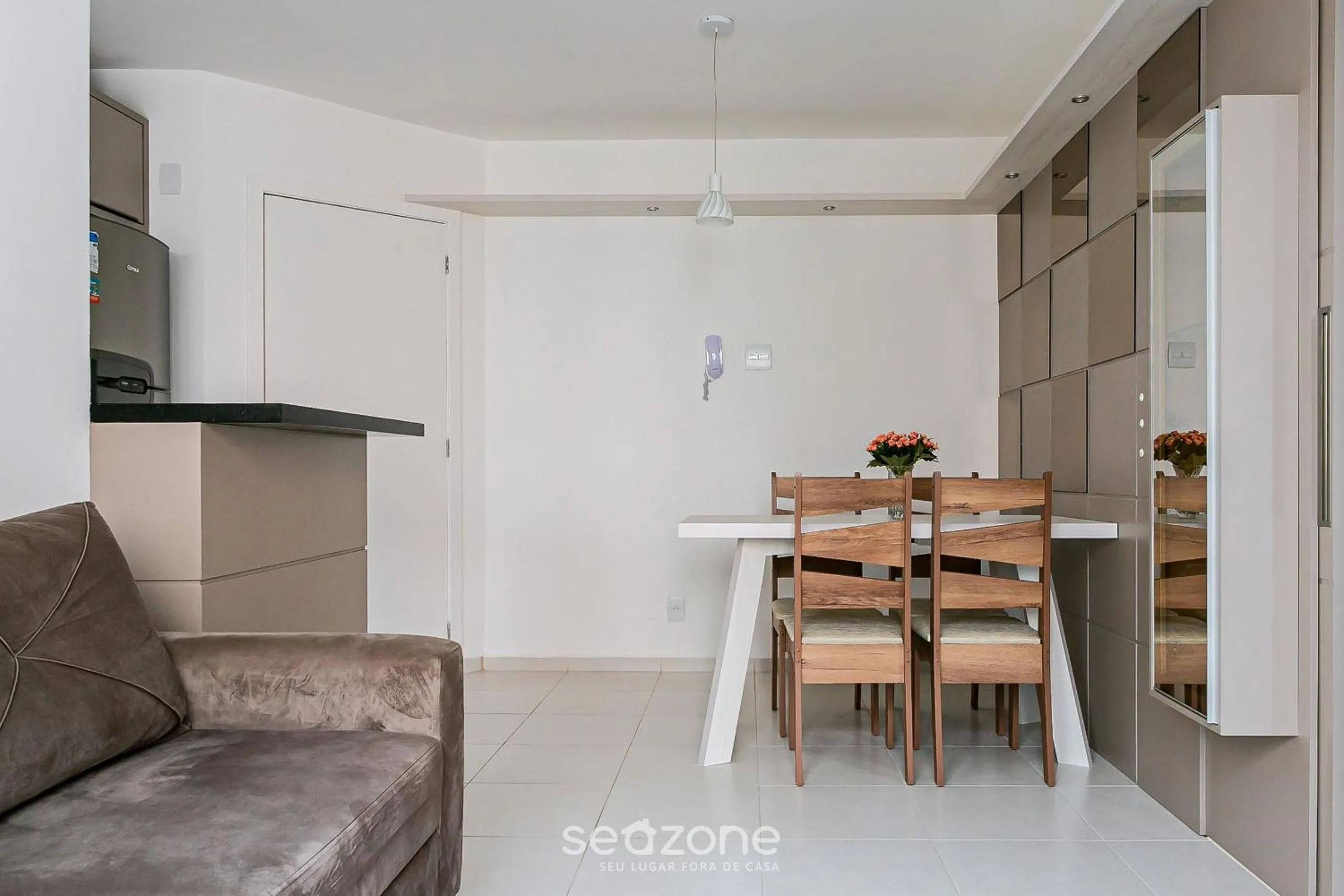 Living room in Apto em cond com piscina em Canasvieiras RPC301