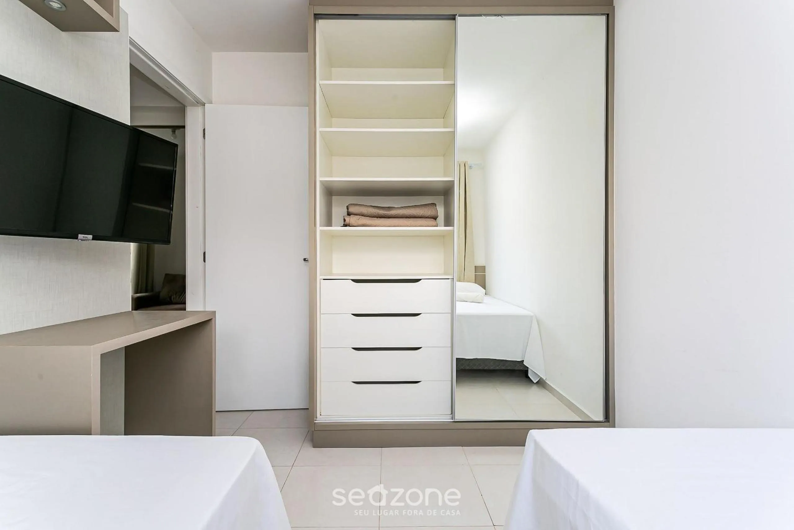 Bedroom, Bed in Apto em cond com piscina em Canasvieiras RPC301