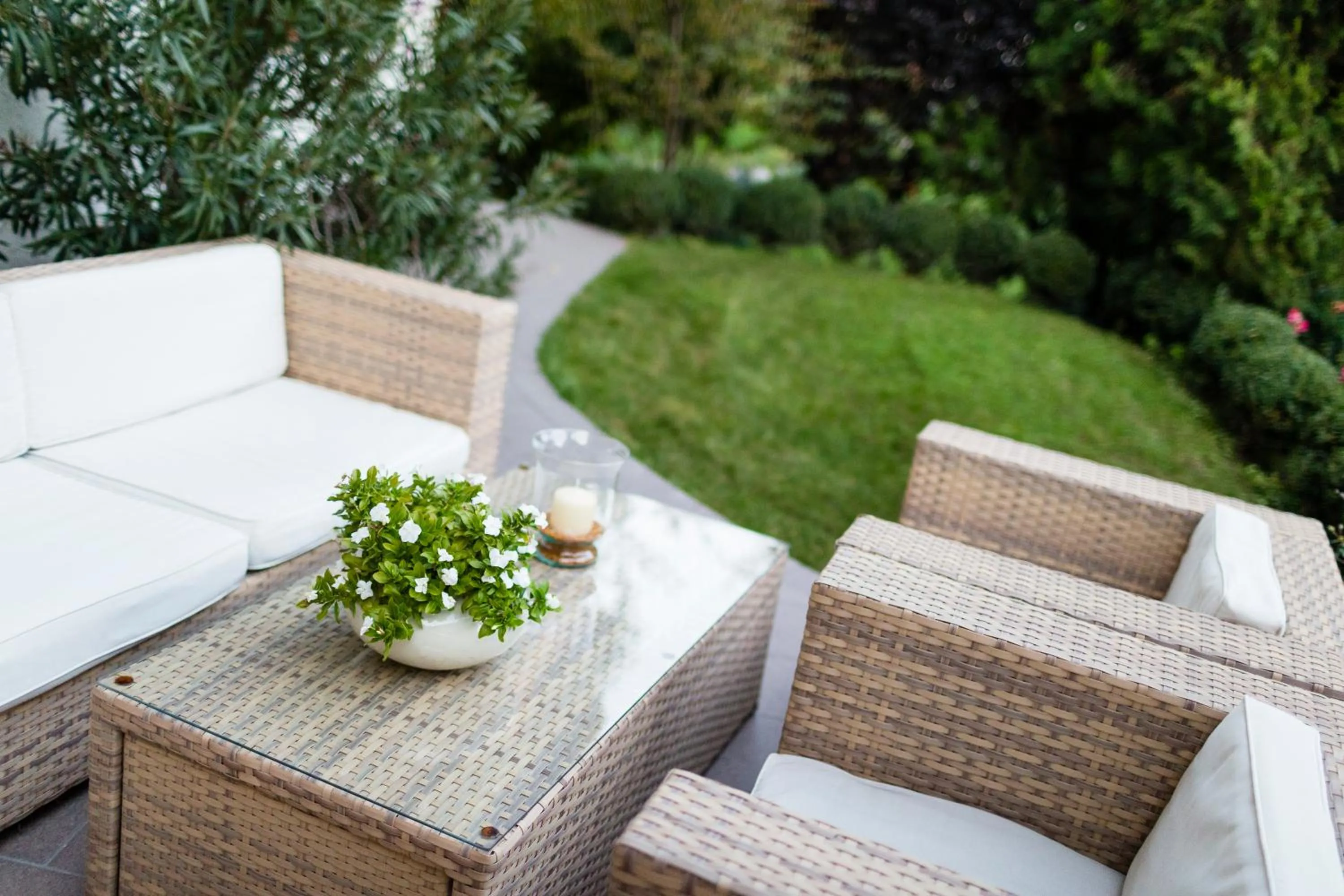 Garden in Garni Hotel Am Meilenstein