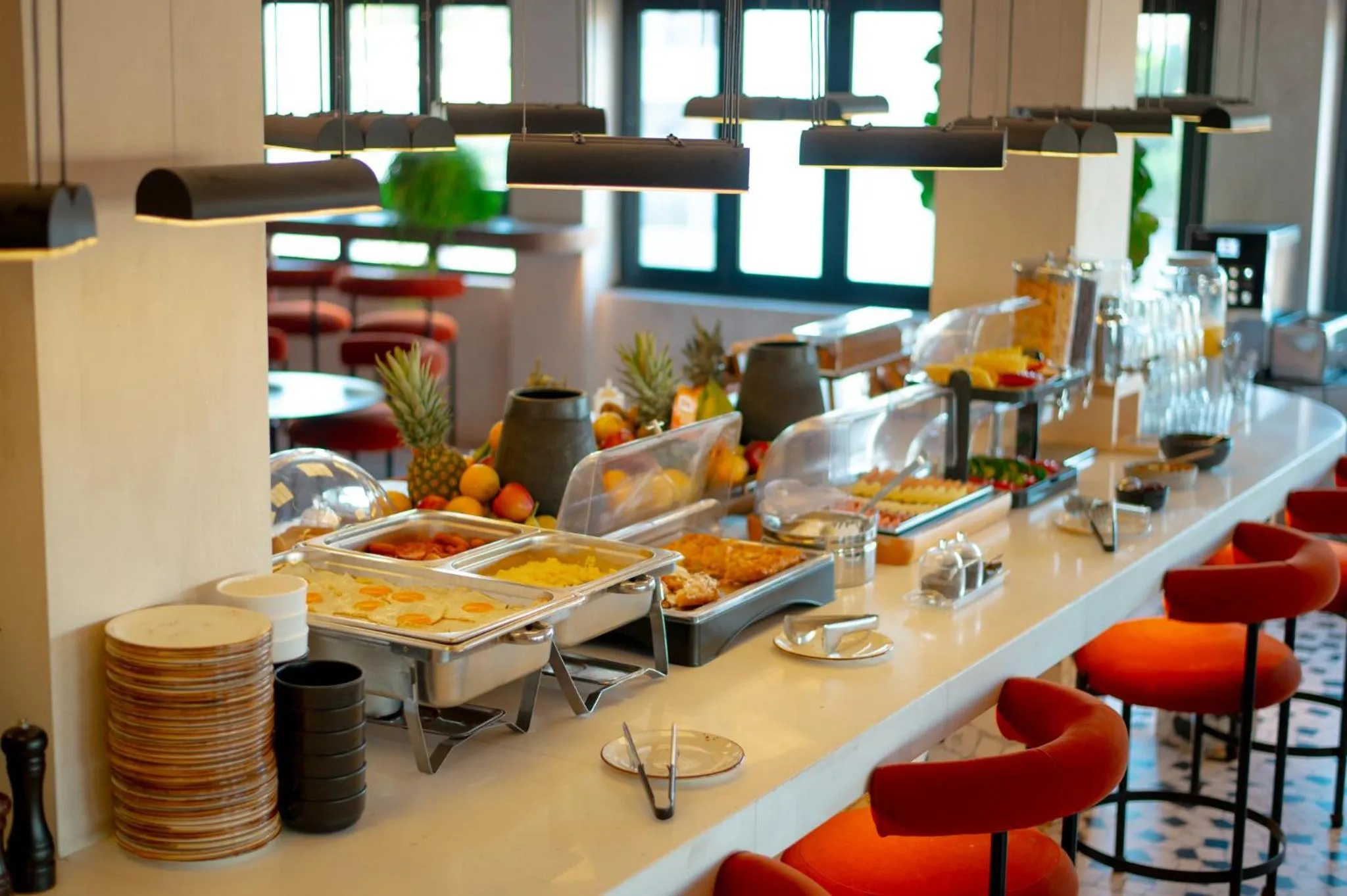 Buffet breakfast in Downtown Suites by Athens Tower